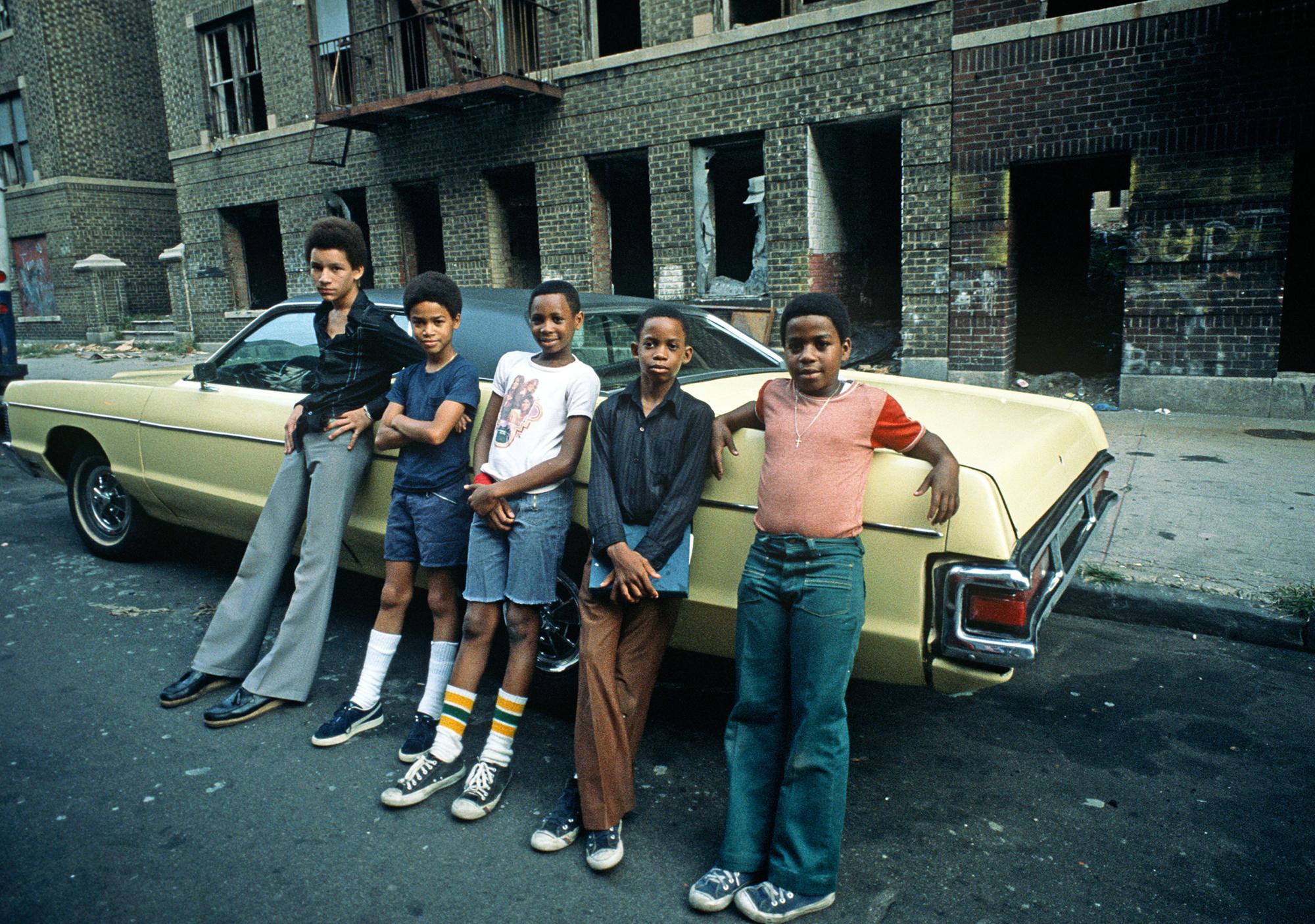 Alain Le Garsmeur Figurative Photograph - 'Bronx Teenagers' 1977 Limited Edition Archival Pigment Print 
