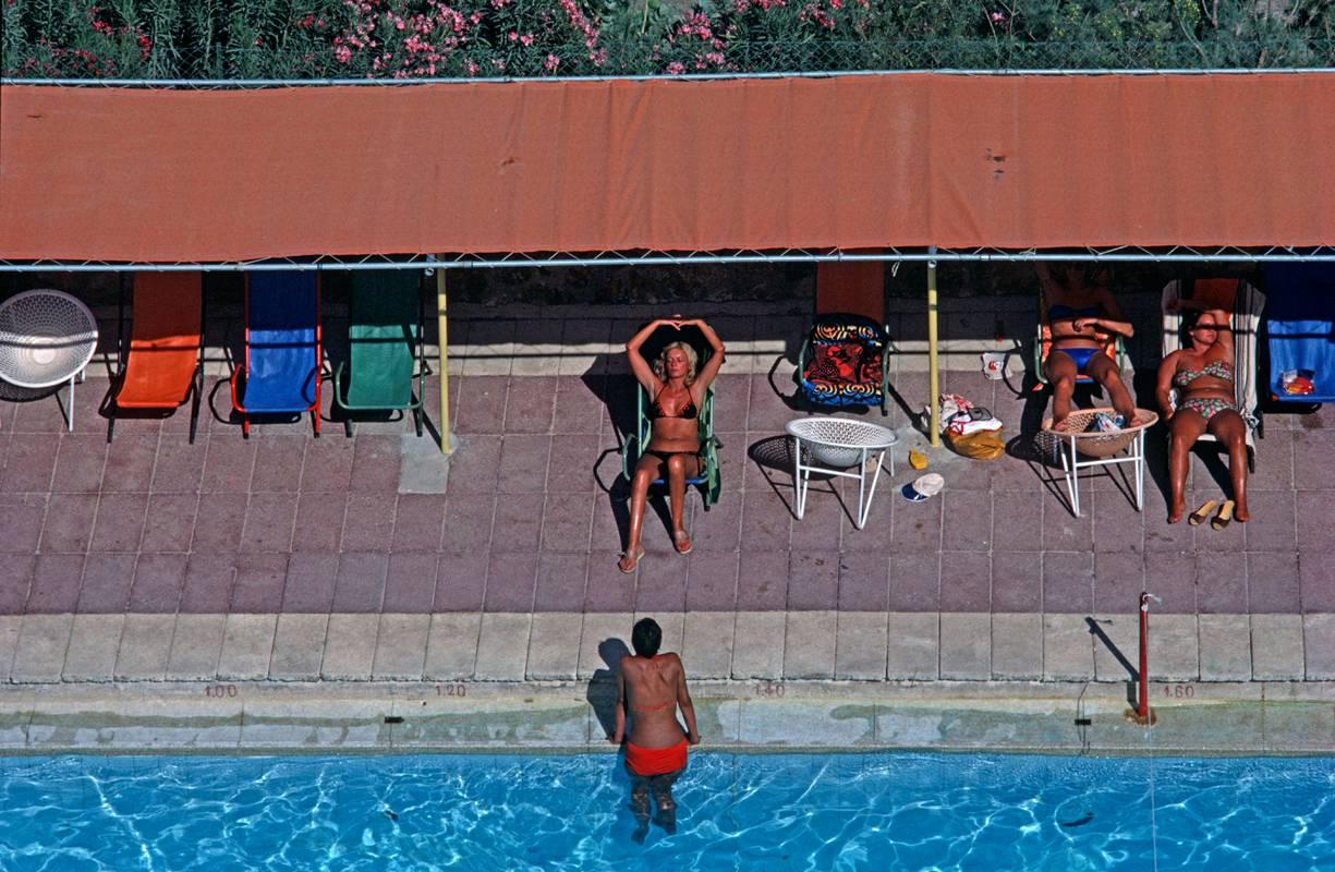 Alain Le Garsmeur Figurative Photograph - 'Poolside' Limited Edition Oversize Archival Pigment Print