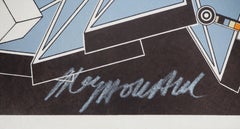 Surrealistische Erkundung - Handsignierte Originallithographie
