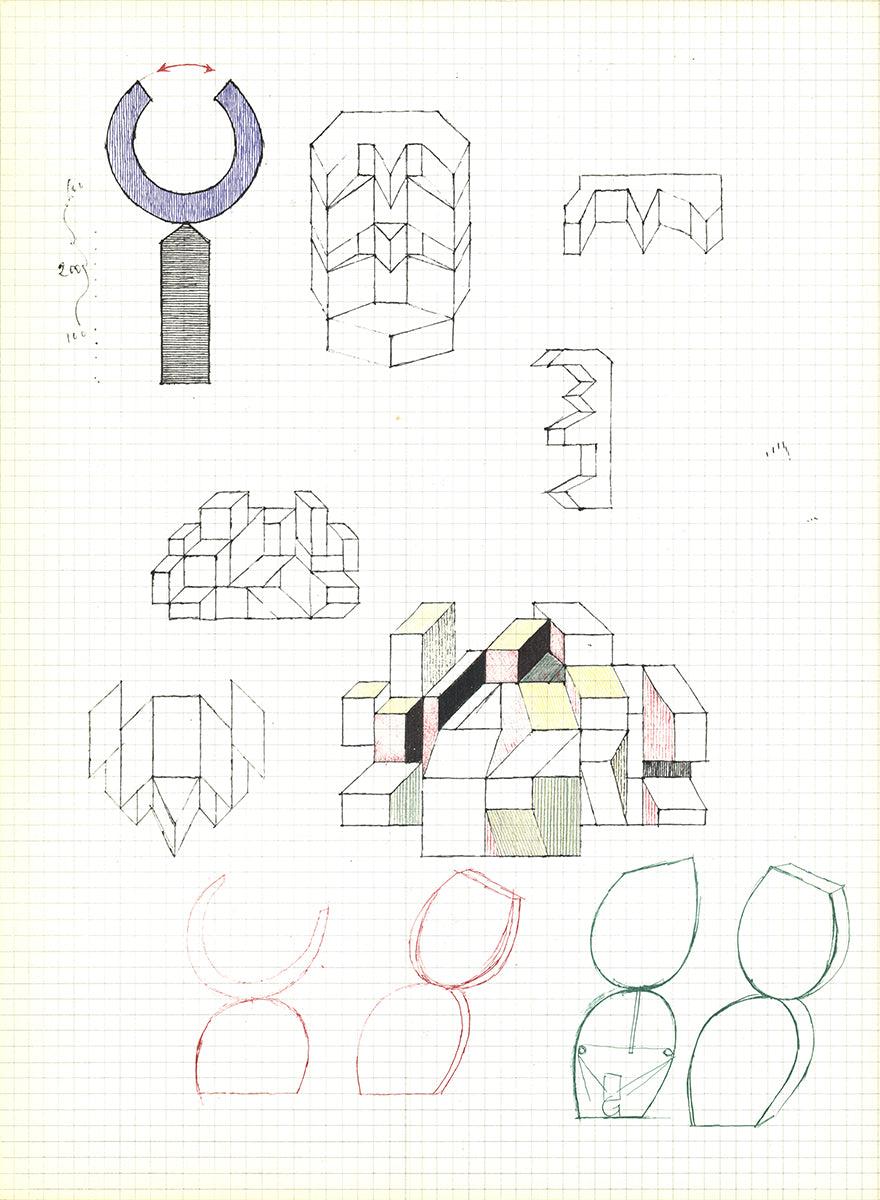 This lithograph, Study IV, is part of the Derrière le Miroir No. 188 series, showcasing the work of French artist Le Yaouanc. Known for his precise geometric compositions, Le Yaouanc explores the dynamic interaction of shapes and lines, drawing