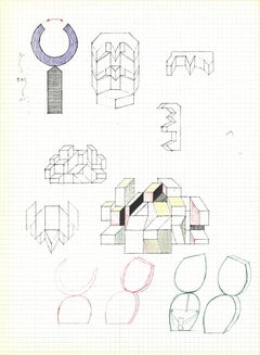 Alain Le Yaouanc « Study IV » 1970- Lithographie