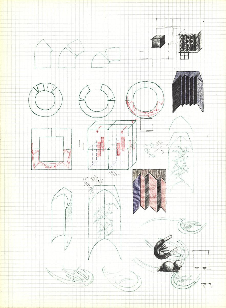This lithograph titled Study VII is part of the Derrière le Miroir (DLM) No. 188 series, featuring the work of the French artist Le Yaouanc. Known for his abstract and geometric compositions, Le Yaouanc's artwork in this series explores the