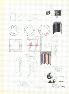 Alain Le Yaouanc « Study VII » 1970- Lithographie