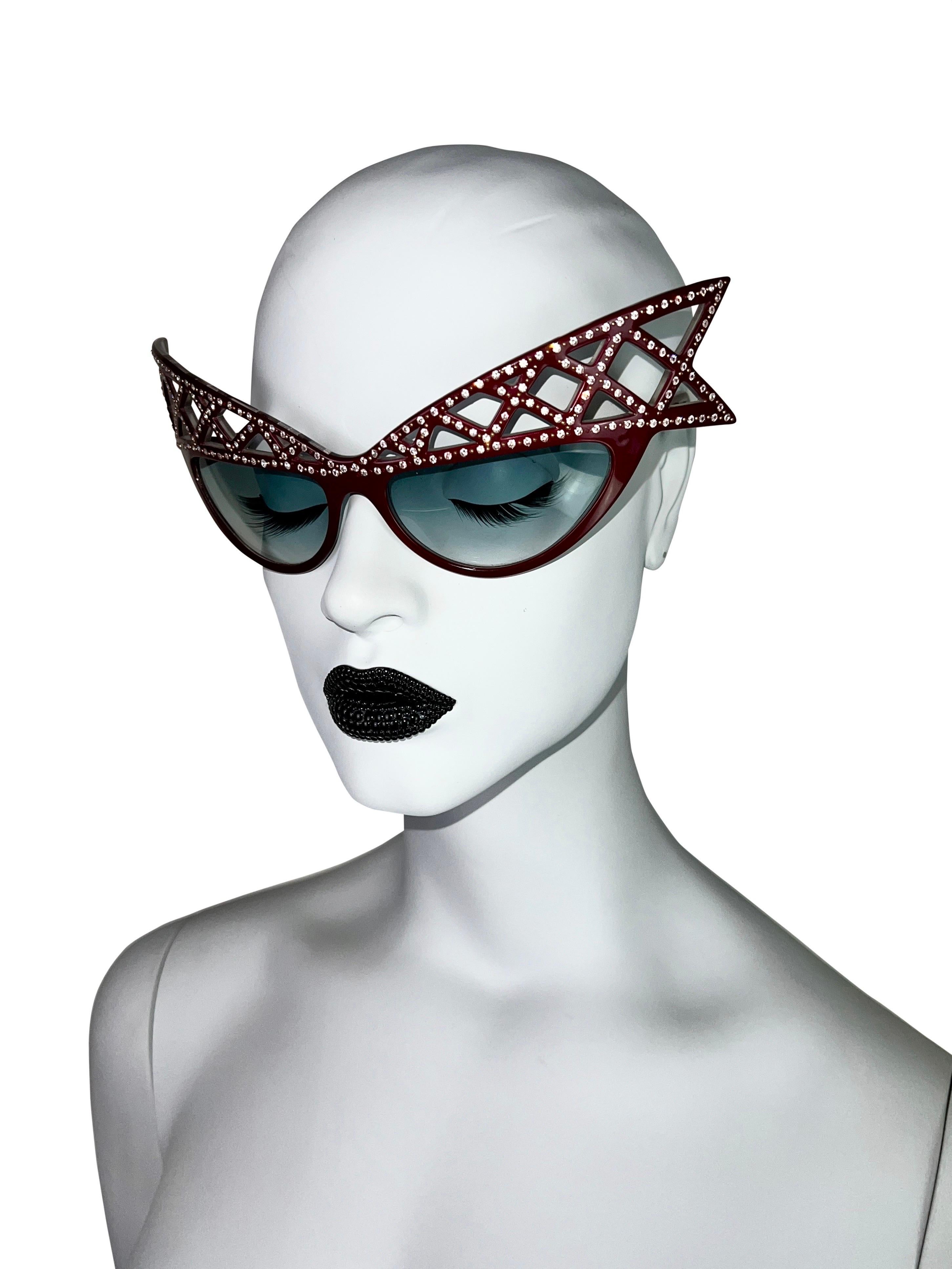 Women's or Men's Alain Mikli 1981 Bedazzled “WINGS” Sunglasses For Sale