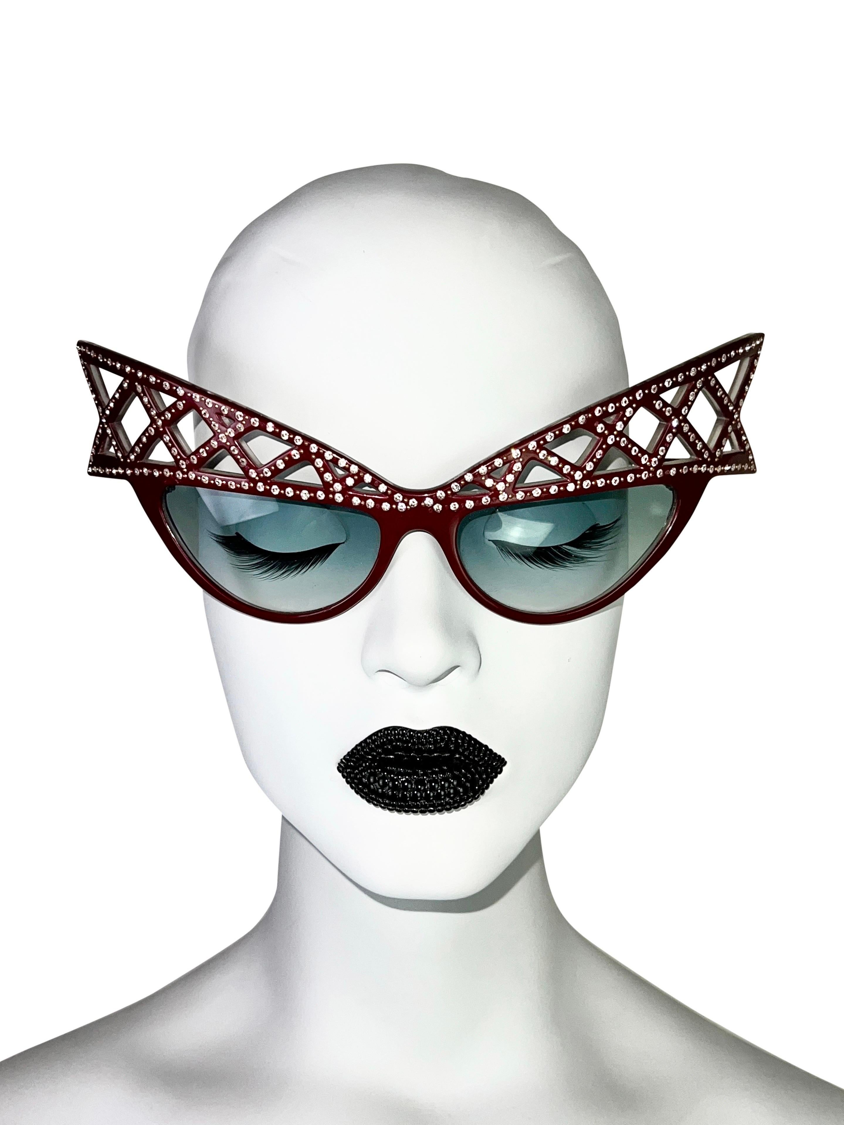 Alain Mikli 1981 Bedazzled “WINGS” Sunglasses For Sale 1