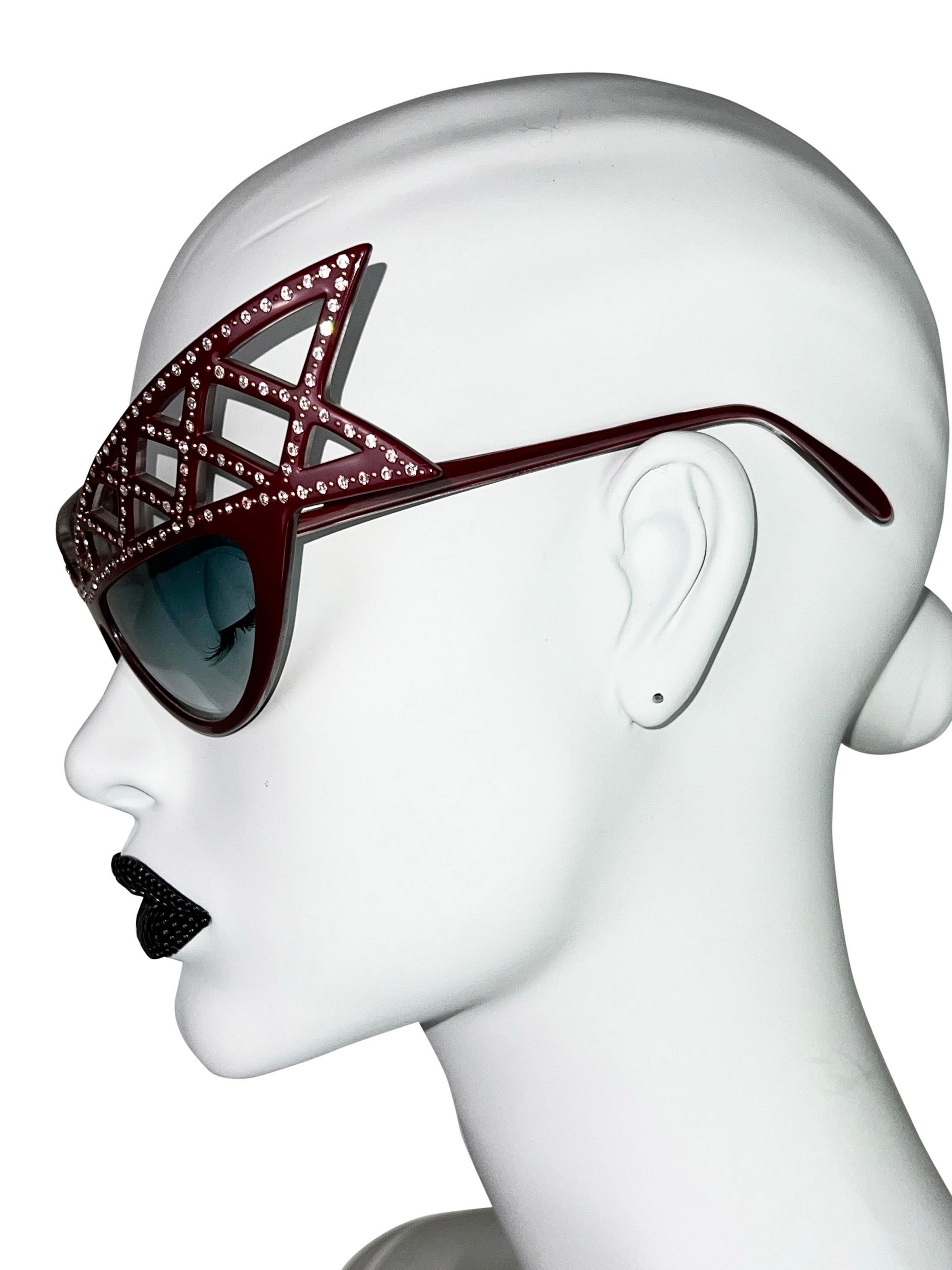 Alain Mikli 1981 Bedazzled “WINGS” Sunglasses For Sale 2