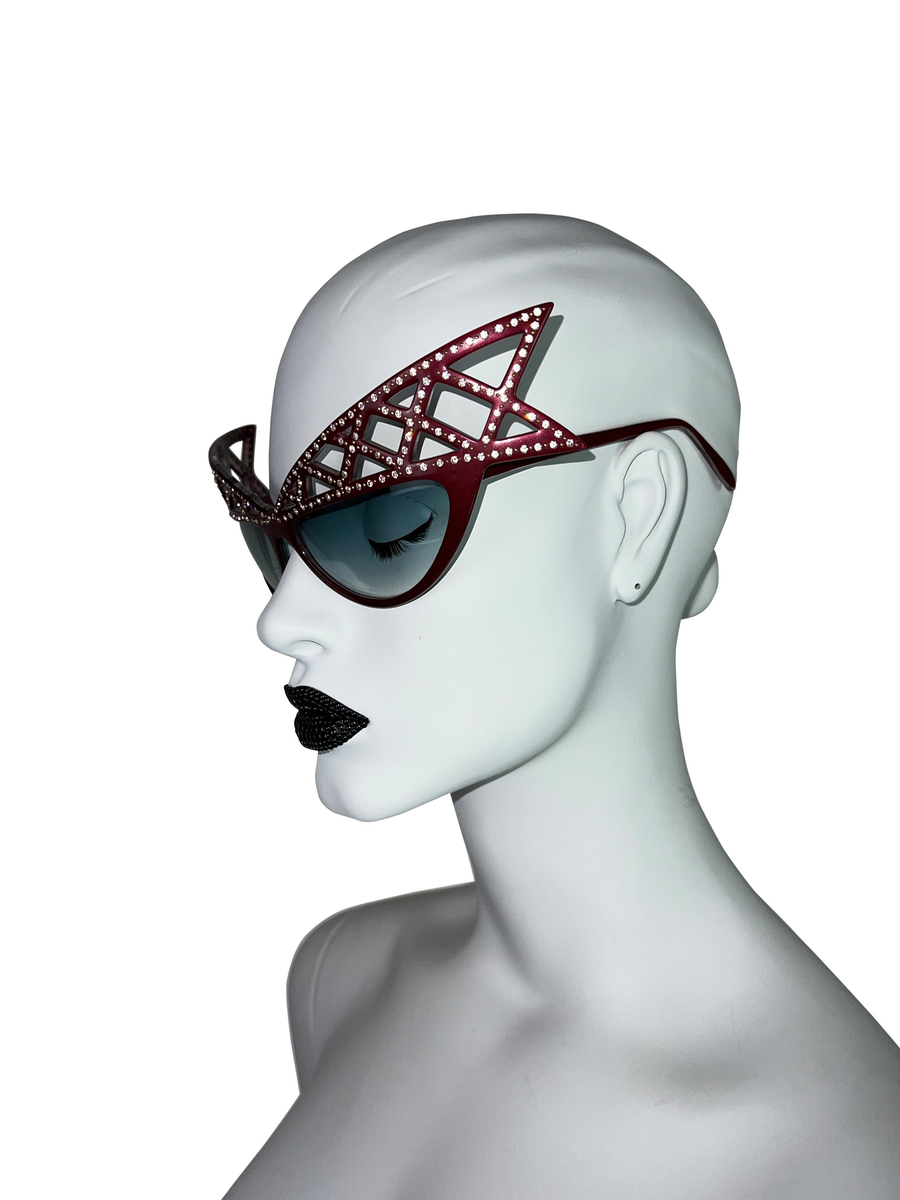 Alain Mikli 1981 Bedazzled “WINGS” Sunglasses For Sale 3