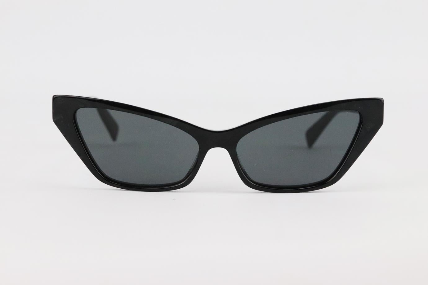 Alain Mikli cat eye acetate sunglasses. Tonal-black. Does not come with case. Style code: A05036 003/87. Lens size: 57 mm. Arm size: 140 mm. Bridge size: 15 mm. Very good condition - Light marks; see pictures.
