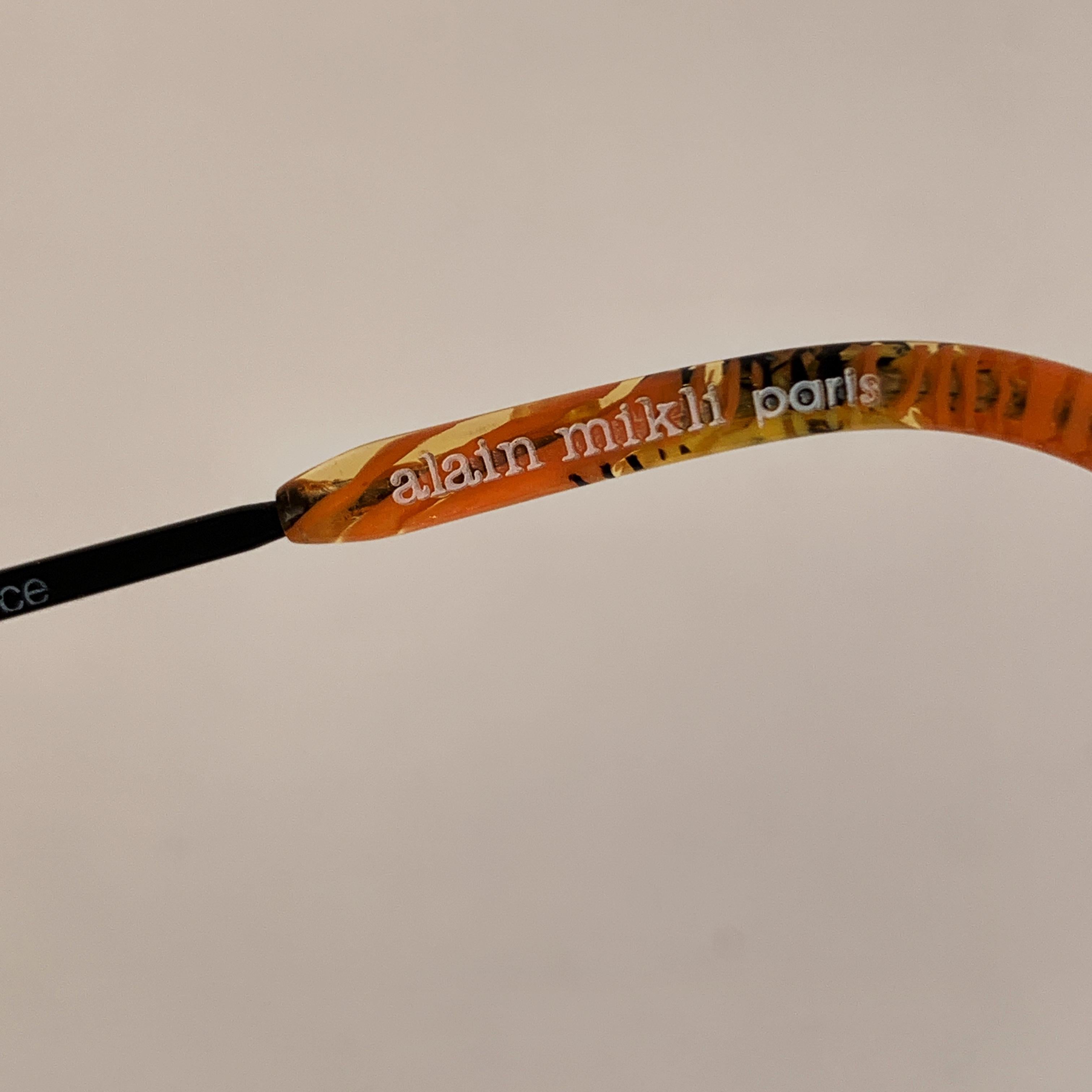 Alain Mikli Black Metal Mint Unisex Round Sunglasses Mod AM 89 651 393 1
