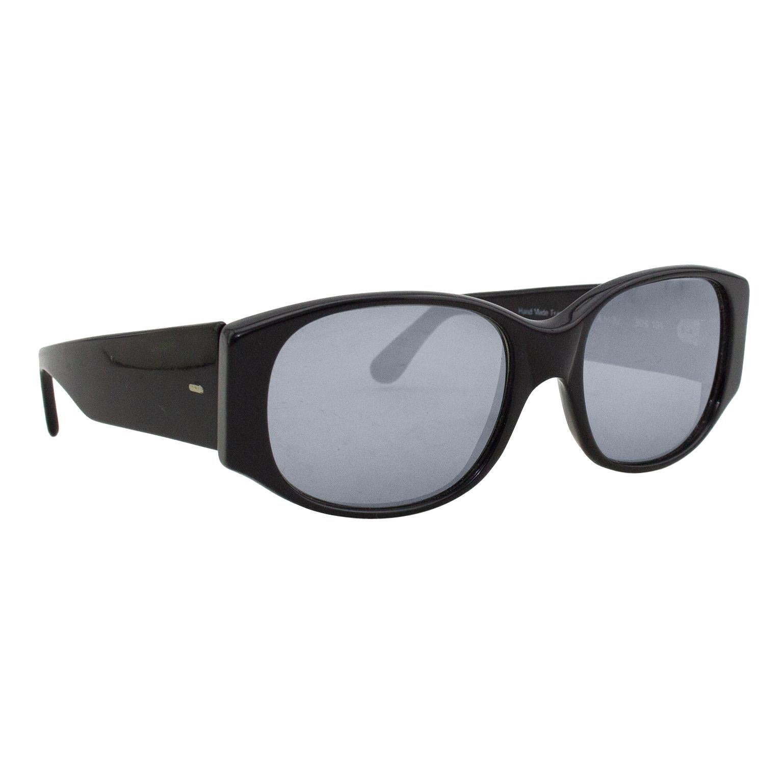 Alain Mikli Black Sunglasses with Mirror Lenses For Sale