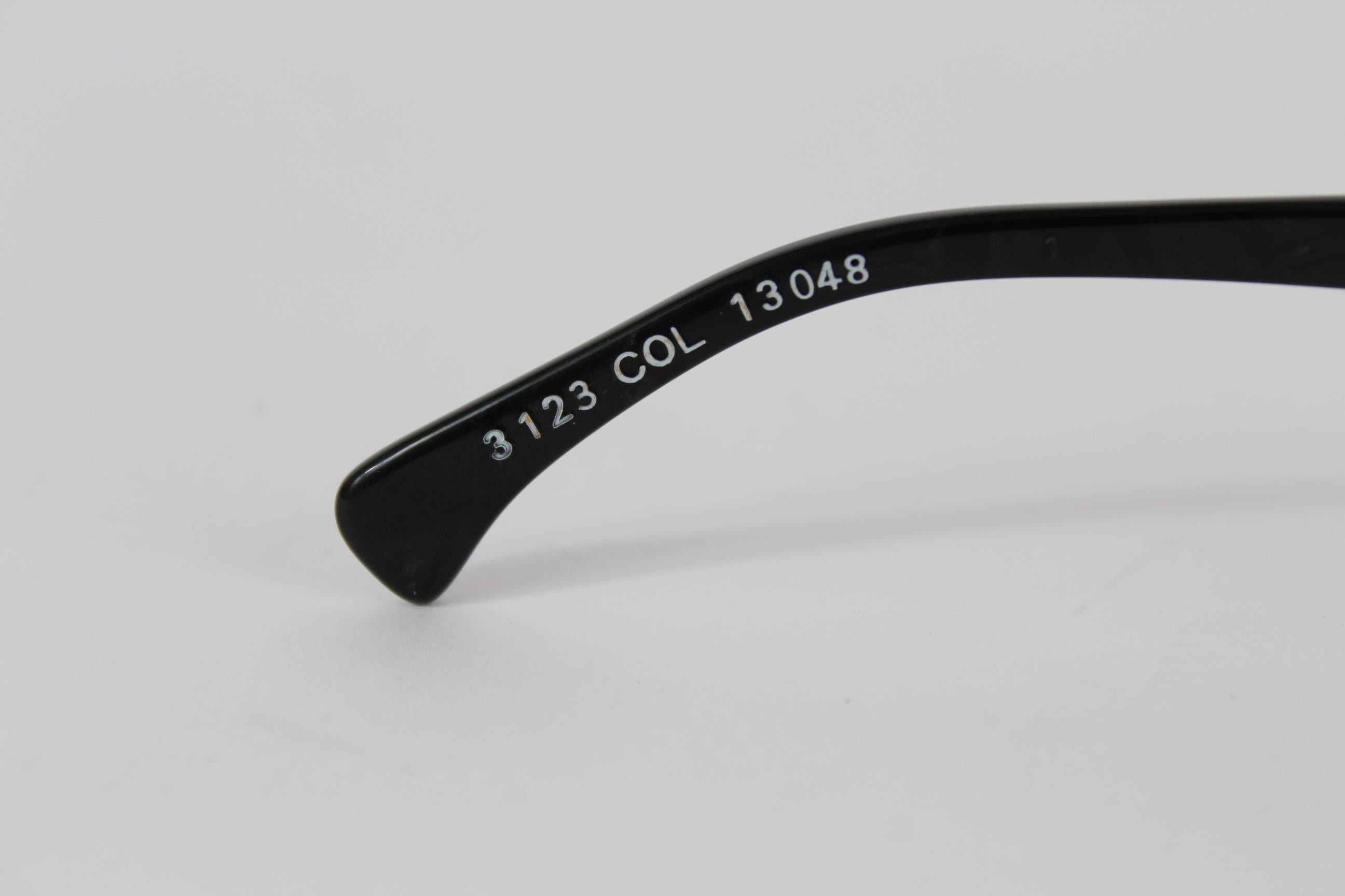 Alain Mikli Black White Metal Vintage Oval Space Lens Handmade Sunglasses 1990s 2