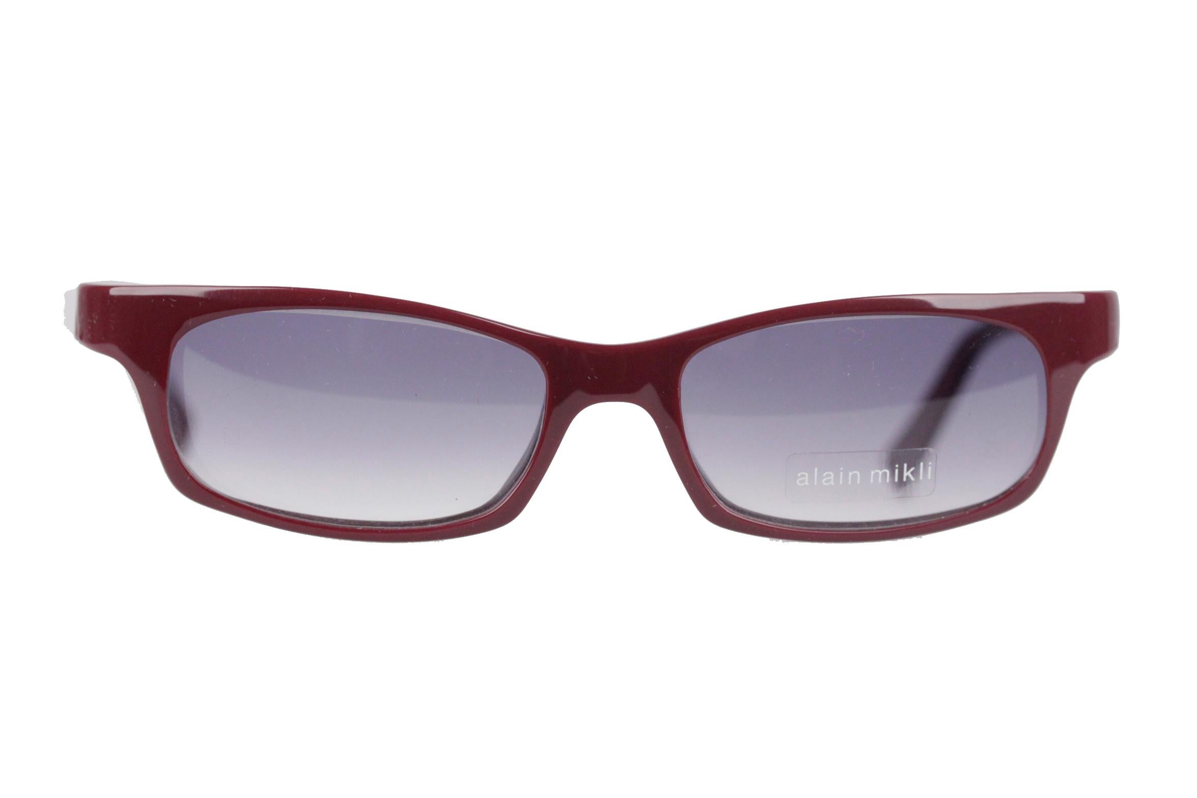 Alain Mikli Burgundy Mint Sunglasses A0701 52-16mm Gradient Zeiss Lens 8