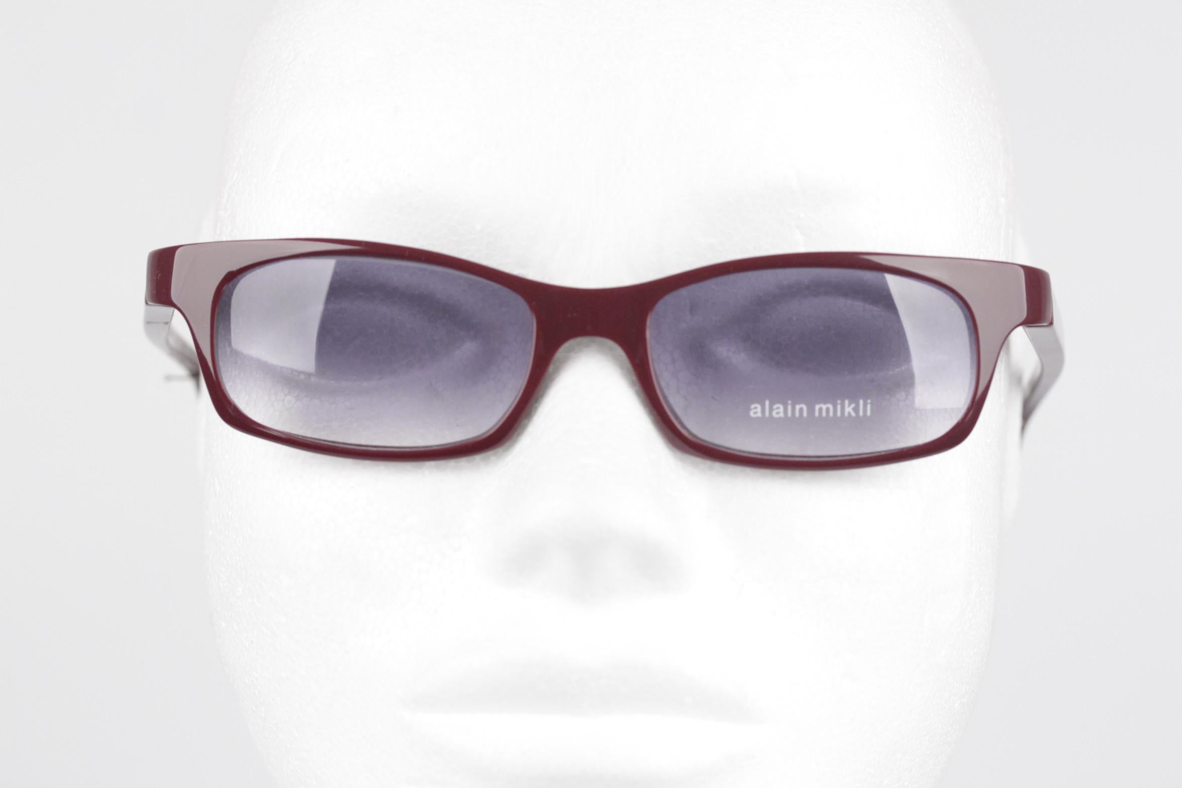 Gray Alain Mikli Burgundy Mint Sunglasses A0701 52-16mm Gradient Zeiss Lens