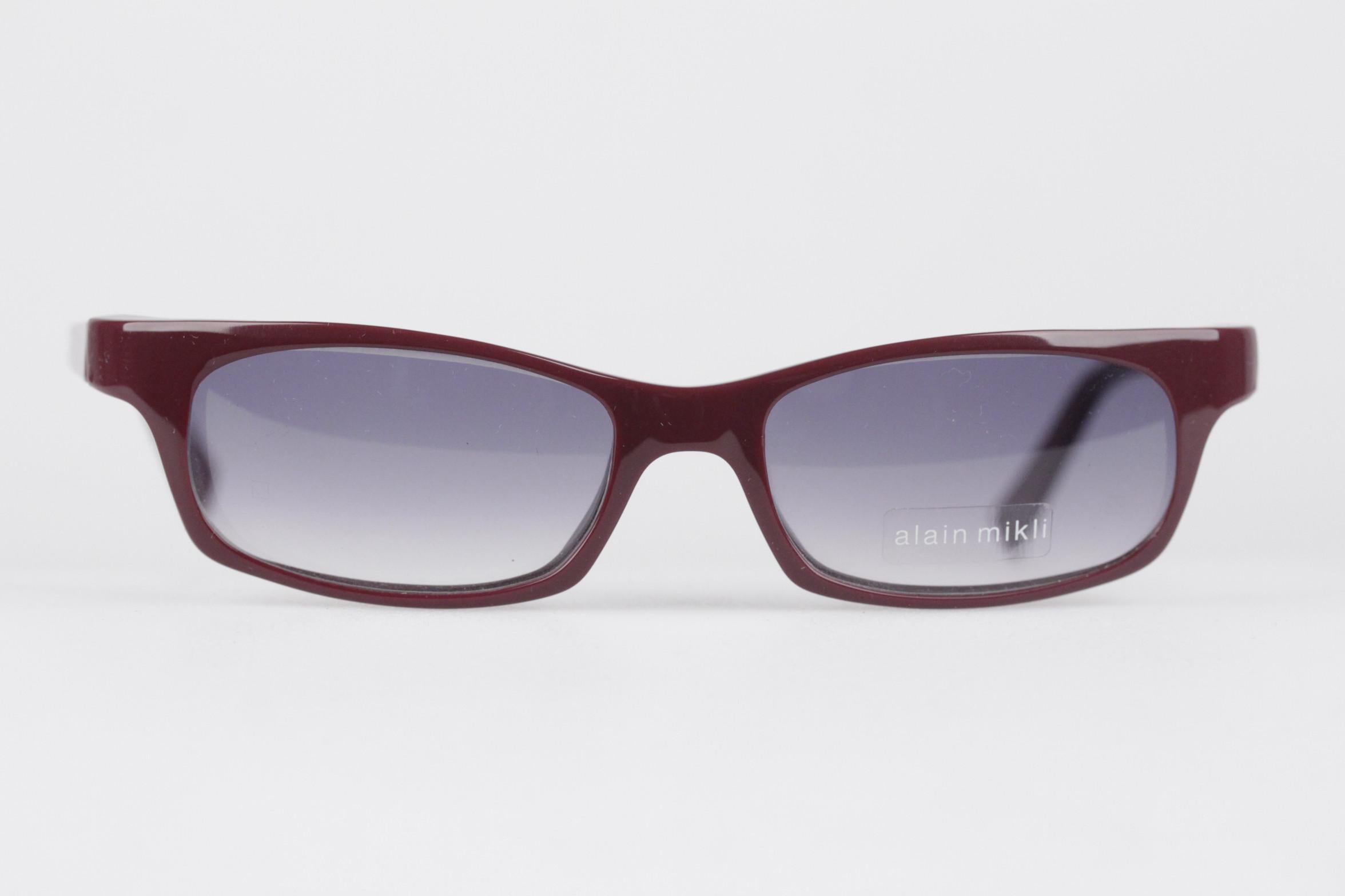 Alain Mikli Burgundy Mint Sunglasses A0701 52-16mm Gradient Zeiss Lens In New Condition In Rome, Rome