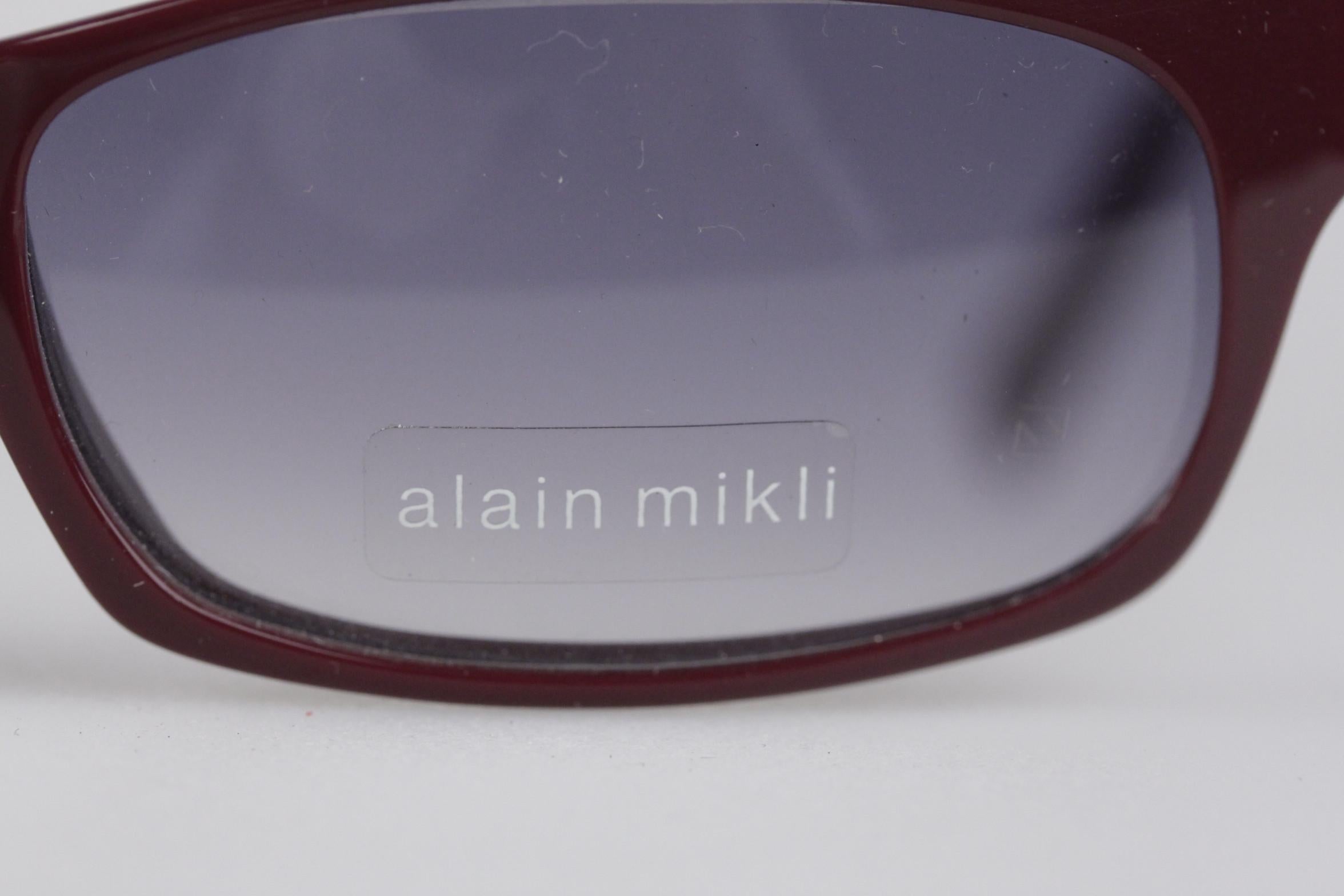 Women's Alain Mikli Burgundy Mint Sunglasses A0701 52-16mm Gradient Zeiss Lens
