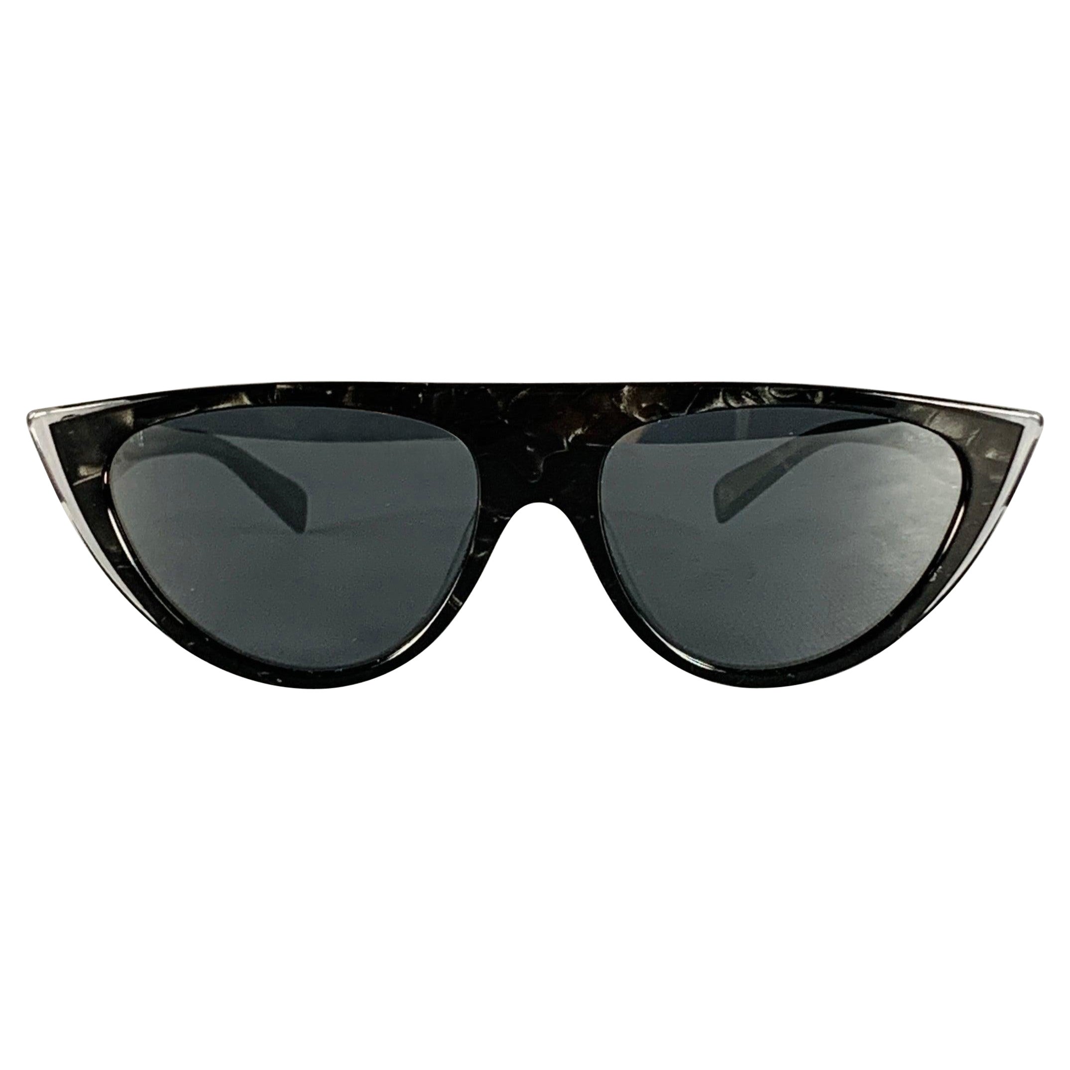 ALAIN MIKLI Miss J Black Acetate Cat Eye Sunglasses