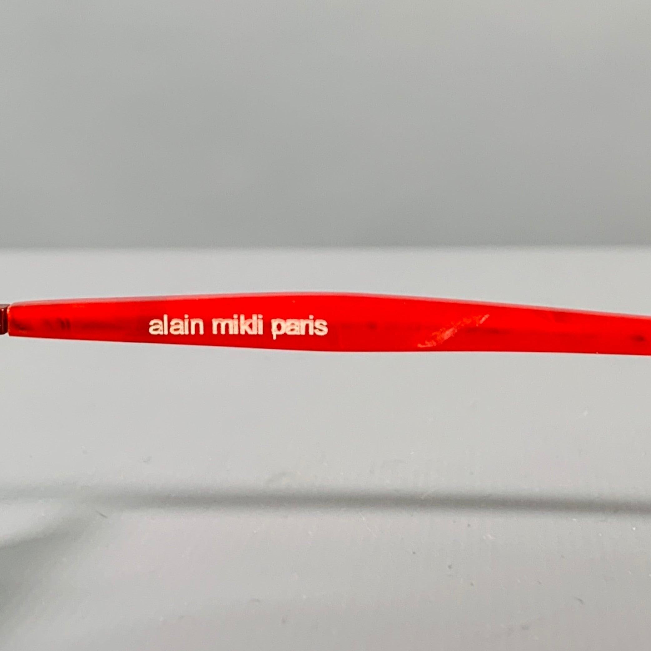 ALAIN MIKLI Red Metal Sunglasses For Sale 1