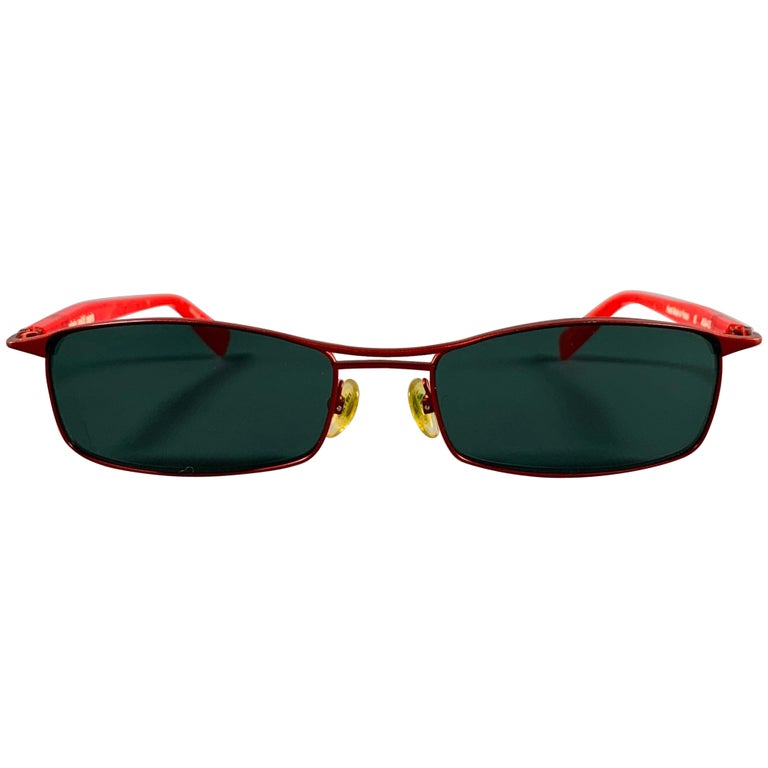 ALAIN MIKLI Red Metal Sunglasses at 1stDibs display picture 1