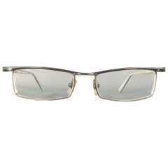 ALAIN MIKLI Silver Metal Acetate Eyewear Readers