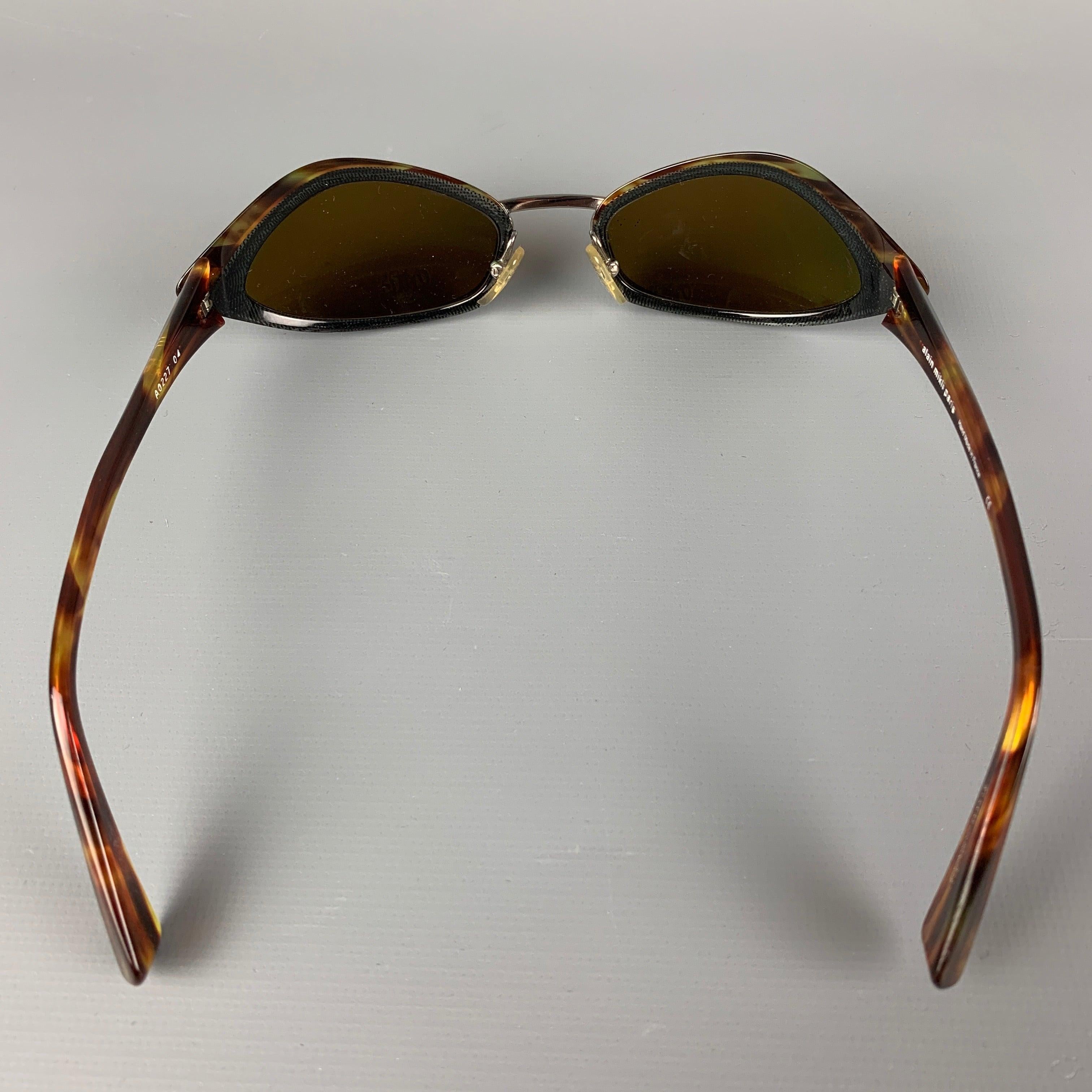 ALAIN MIKLI Tortoise Shell Black Acetate Sunglasses & Eyewear In Good Condition In San Francisco, CA