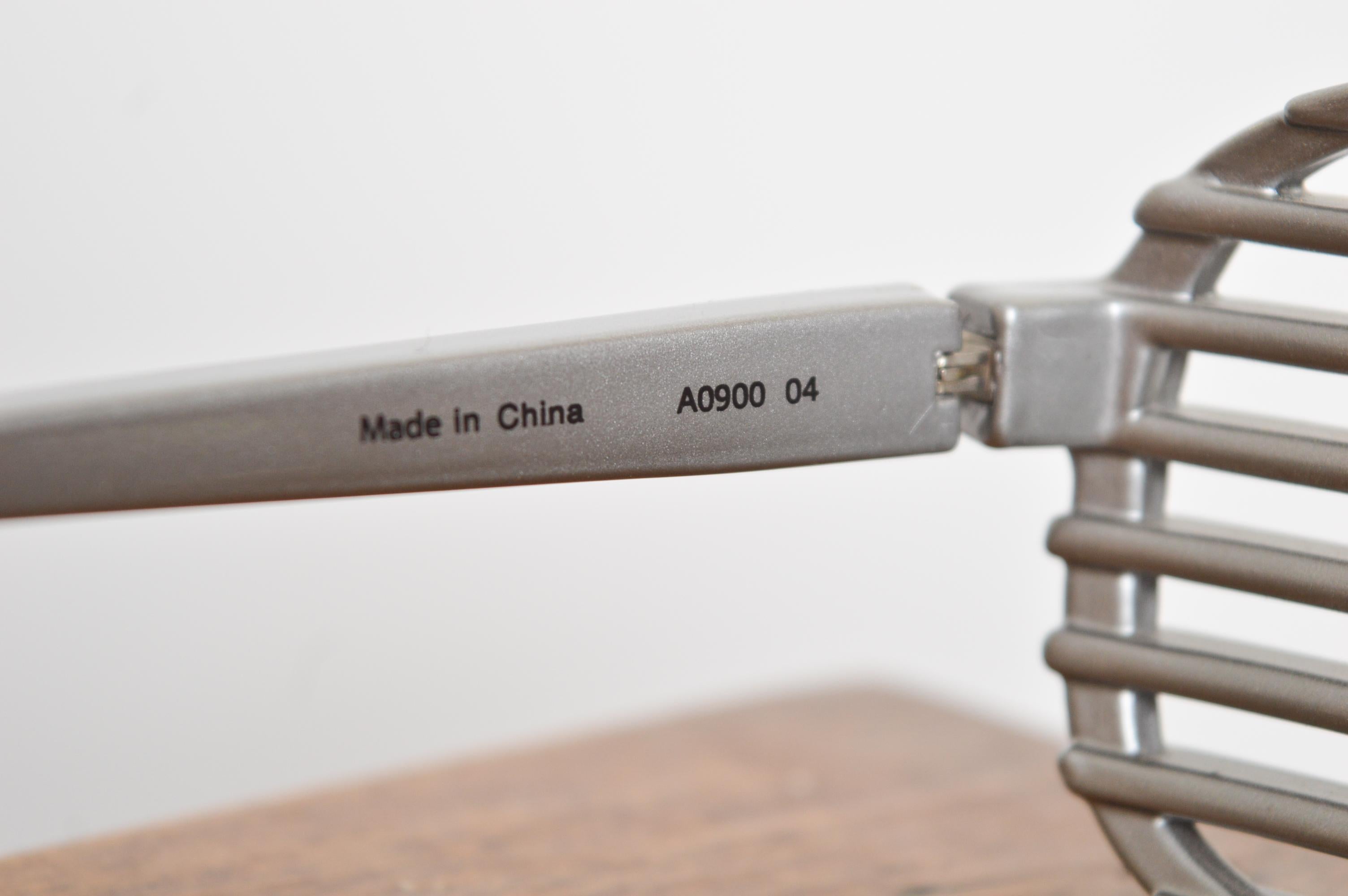 ALAIN MIKLI Persiana plateada vintage Gafas de sol Avant Guard Eyewear en venta 8