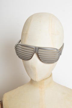 Alain Mikli Vintage Silver Shutter Shades Occhiali da sole Avant Guard Occhiali da vista