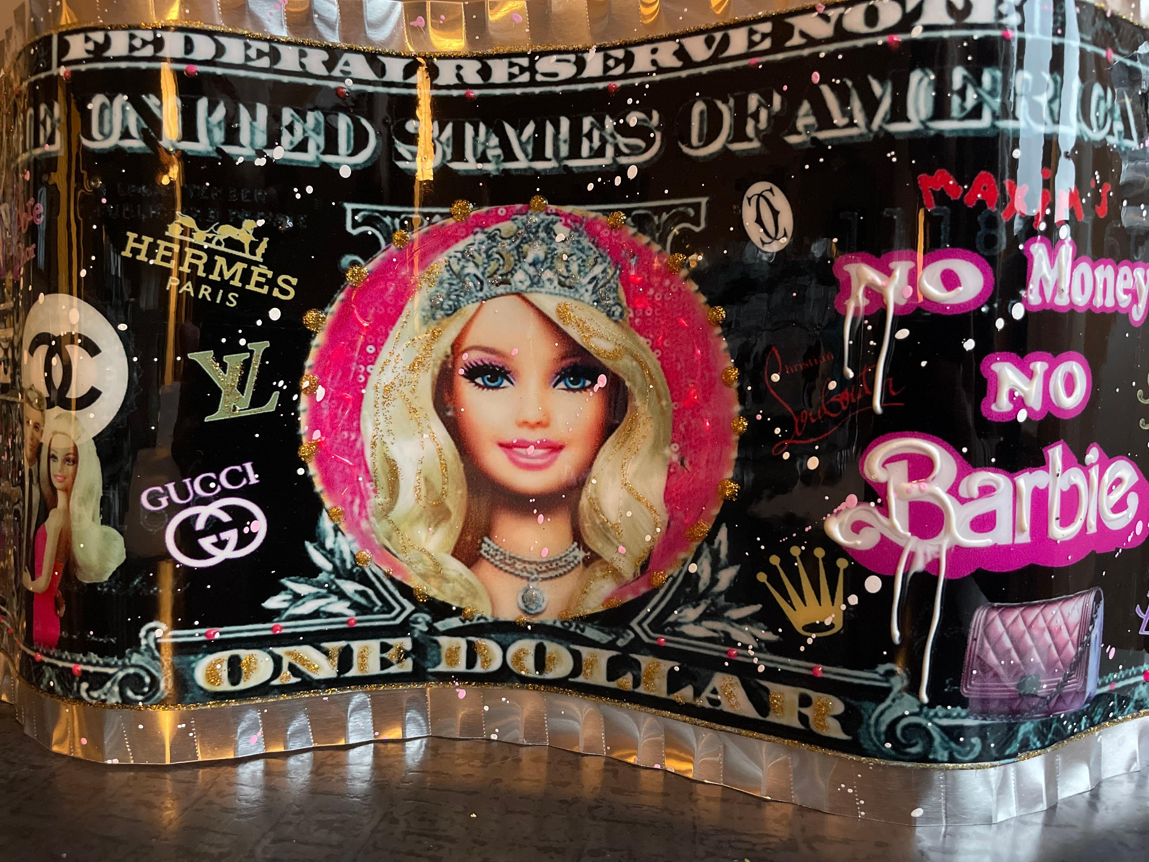 Dollar Bills - Barbie - Pop Art Mixed Media Art by Alain mimouni