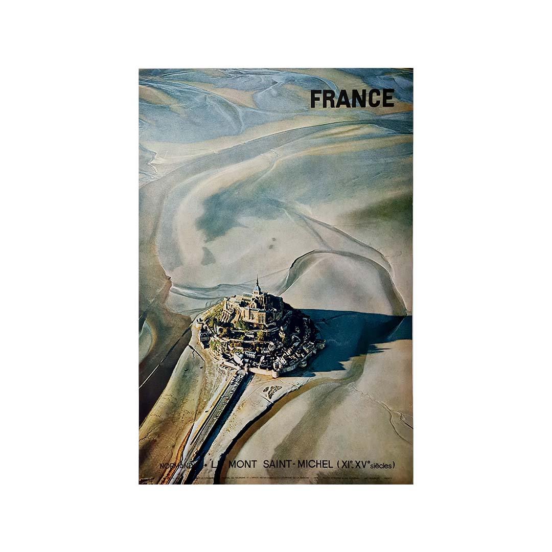 1972 original vintage poster by photographer Perceval - Le Mont Saint-Michel For Sale 2