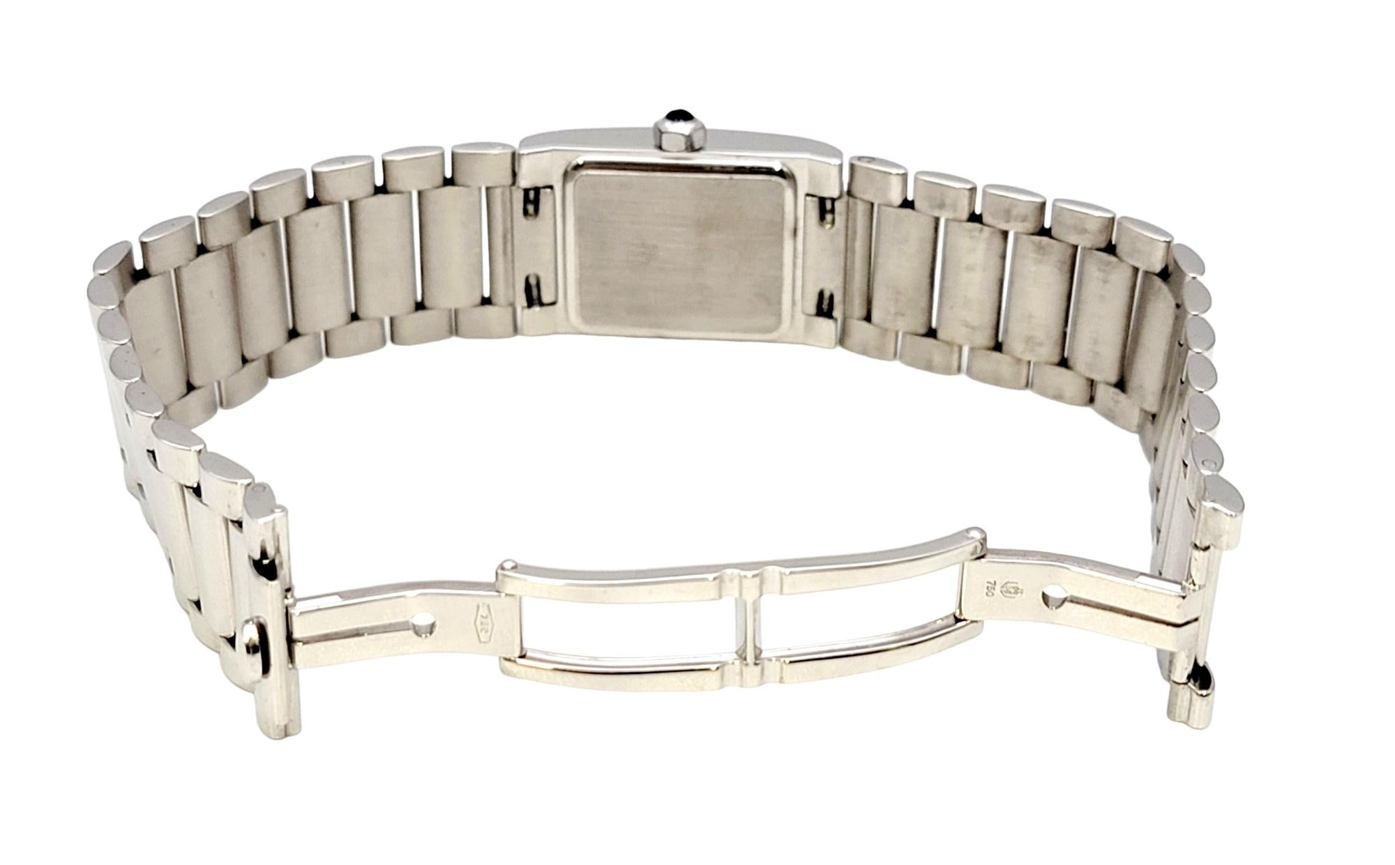 Alain Philippe Ladies 18 Karat White Gold and Pave Diamond Wristwatch F-G / VS For Sale 2