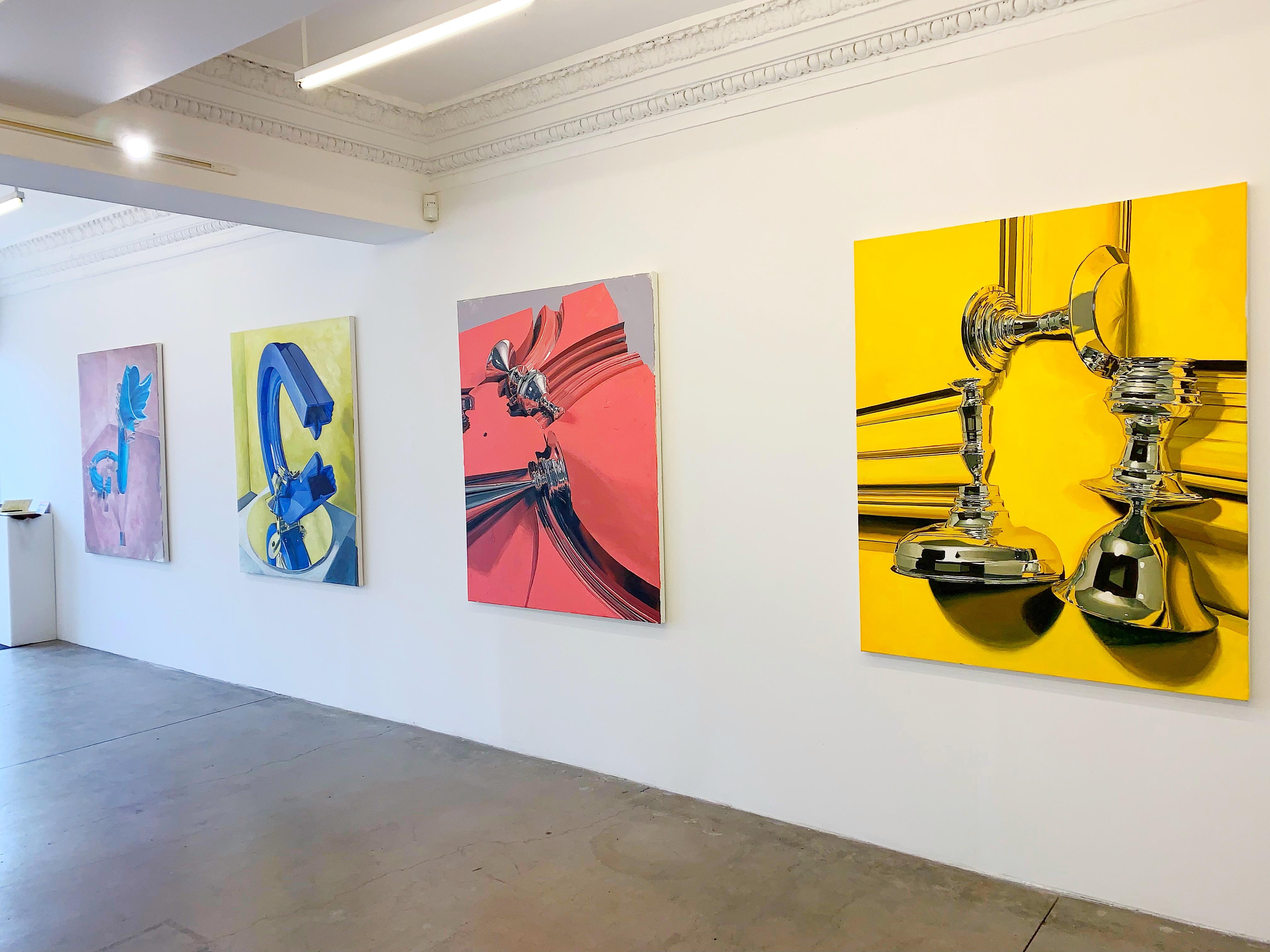 Astratto contro astratto. Pittura ad olio figurativa del cubano Alain Pino in vendita 2