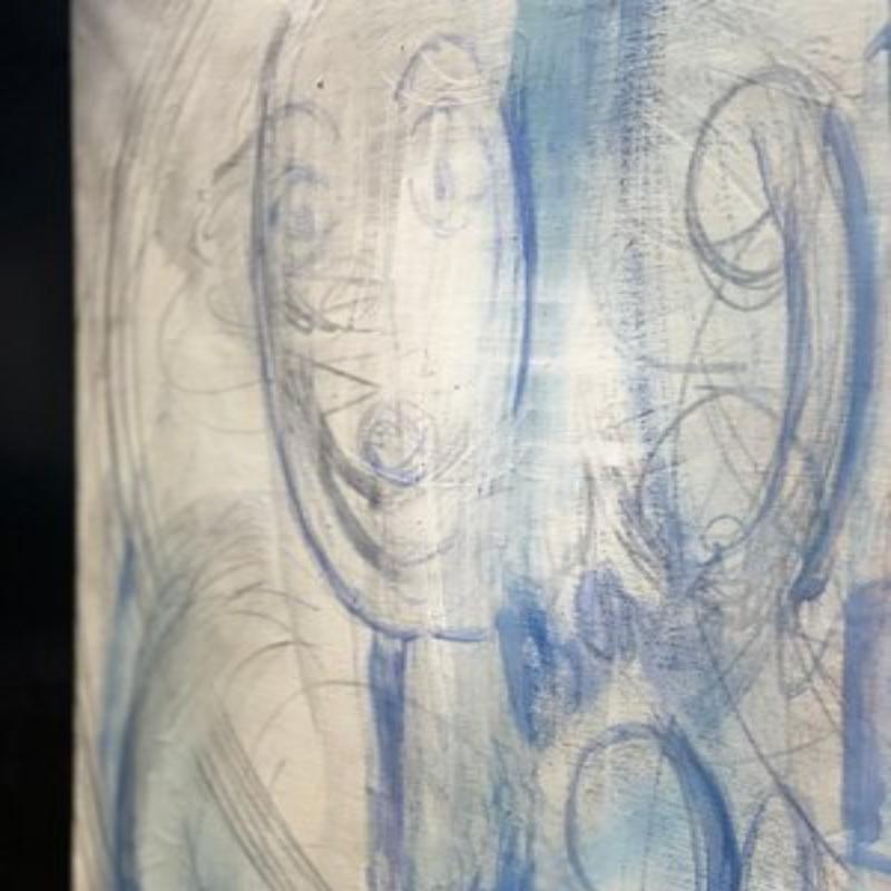 Alain Plocq, Pintura surrealista, Francia, Óleo sobre lienzo, años 80 siglo XX en venta