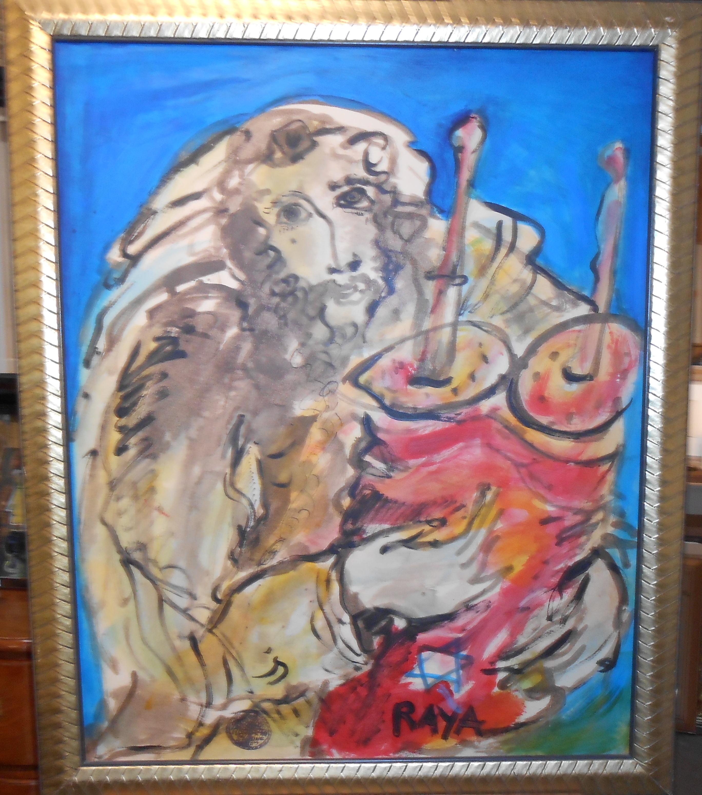 El amor de la eternidad 1998 - Portrait Painting Gris de Alain Raya Sorkine