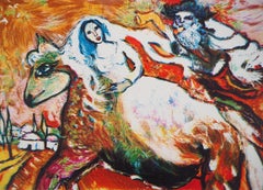 The Bride Horseriding- Original signed lithograph - 80 ex