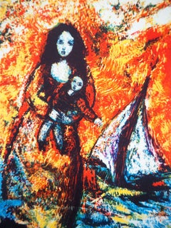 La mujer del pescador - Litografía original firmada - 80 ex