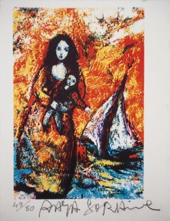 Vintage The Fisherman's Wife - Original signed lithograph - 80 ex