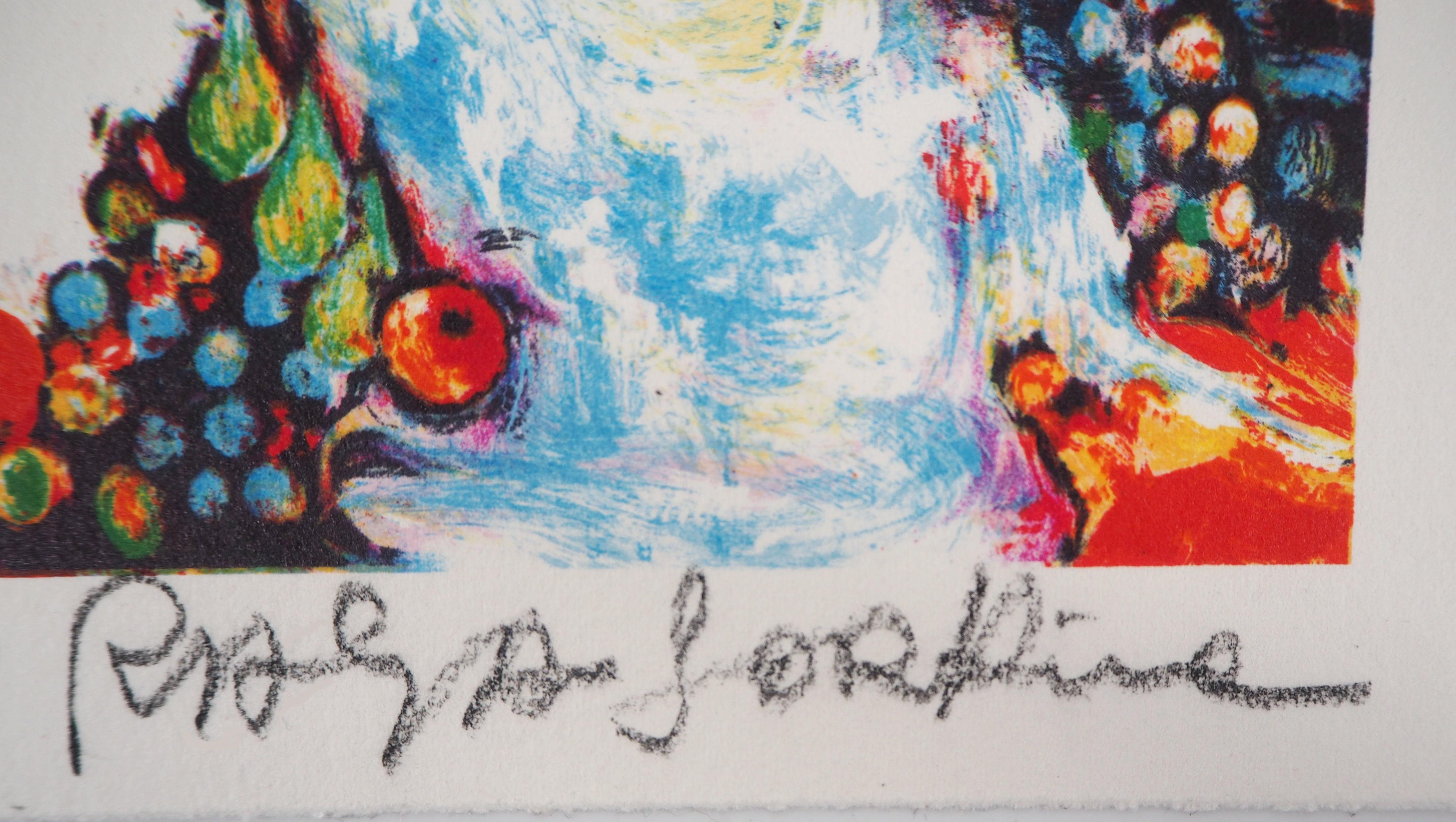 Hochzeit mit Pallet – Original signierte Lithographie – 80 ex (Moderne), Print, von Alain Raya Sorkine