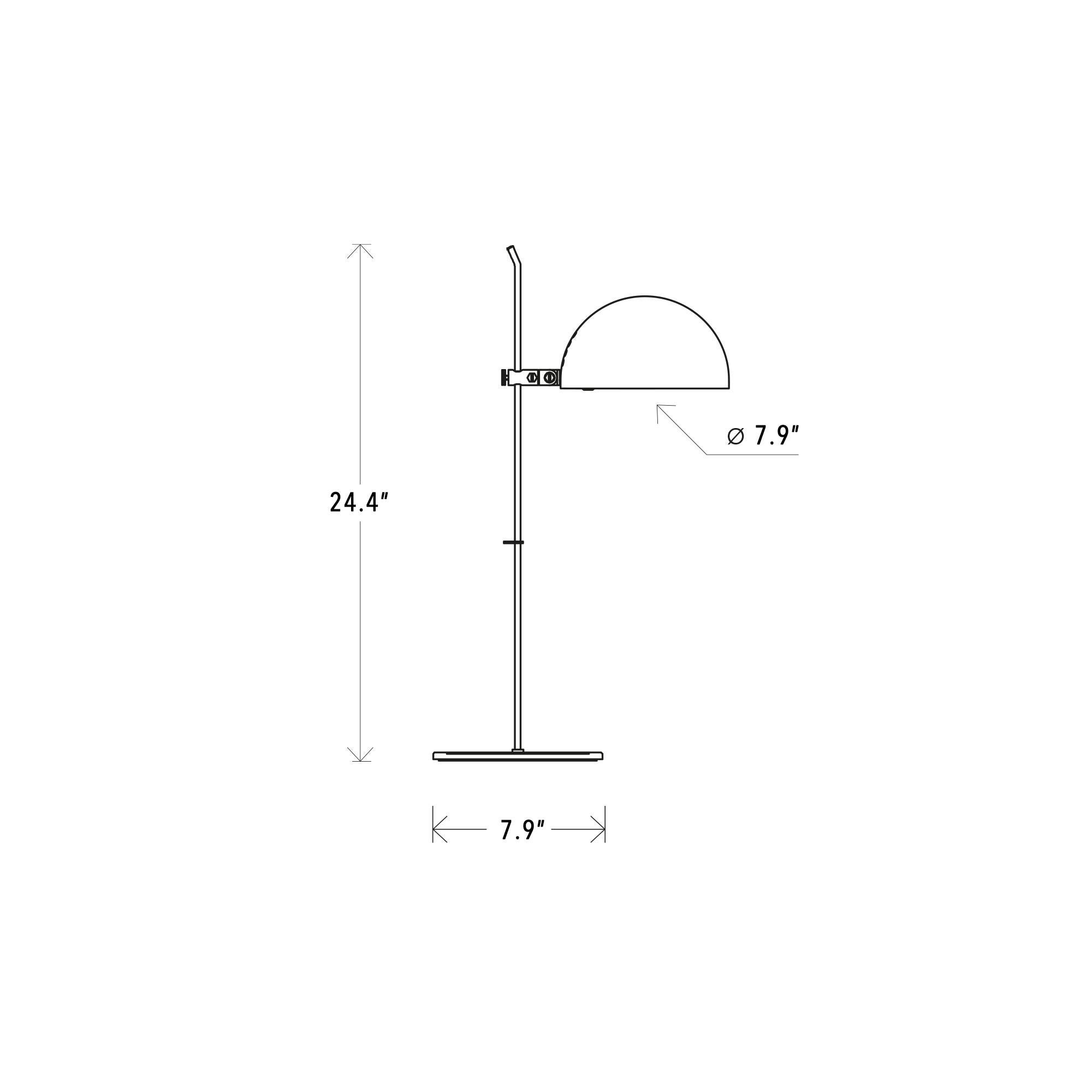 Contemporary Alain Richard 'A21' Desk Lamp in Black for Disderot For Sale