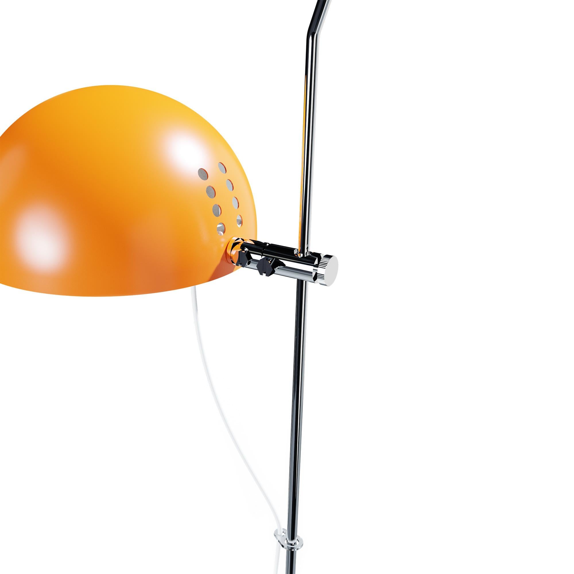 Alain Richard 'A21' desk lamp in orange for Disderot.

Executed in orange painted metal, this newly produced numbered edition with included certificate of authenticity is made in France by Disderot with many of the same small-scale manufacturing