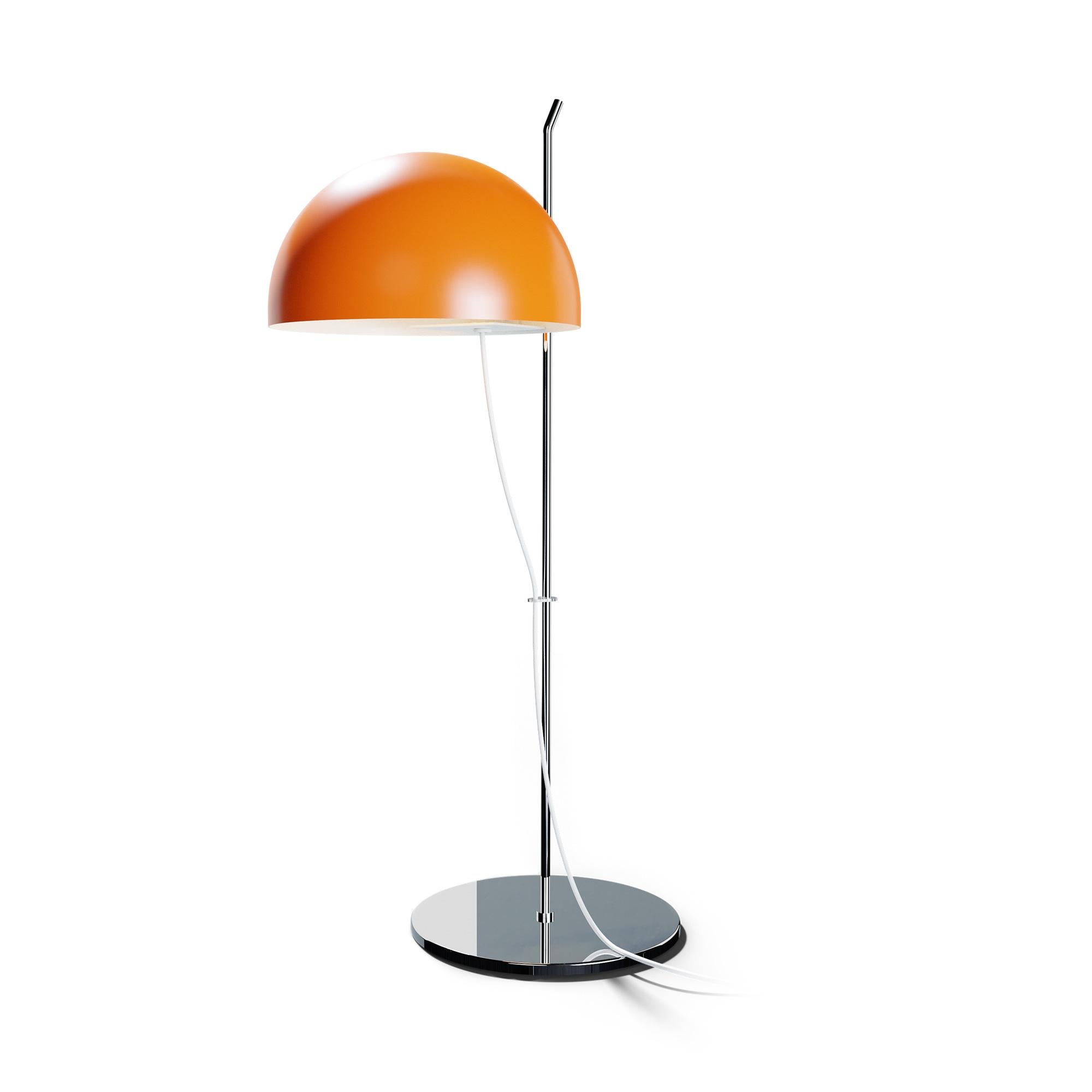 Laccato Lampada da scrivania 'A21' di Alain Richard in arancione per Disderot in vendita