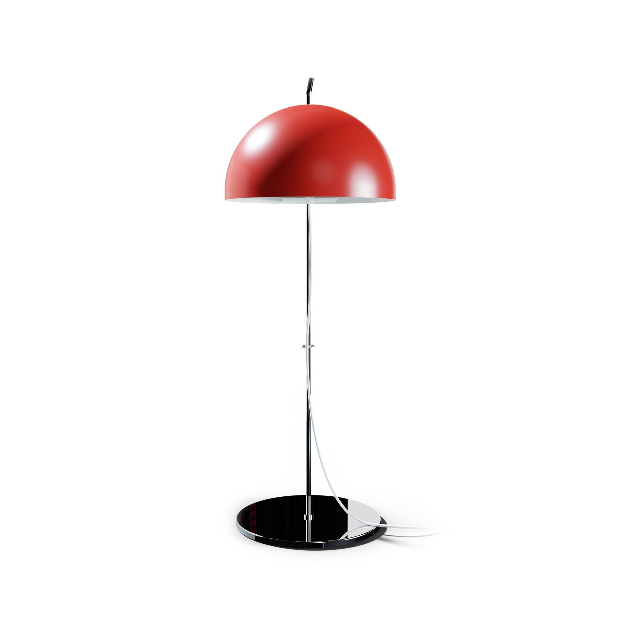 Schreibtischlampe „A21“ von Alain Richard in Rot für Disderot (Moderne der Mitte des Jahrhunderts) im Angebot