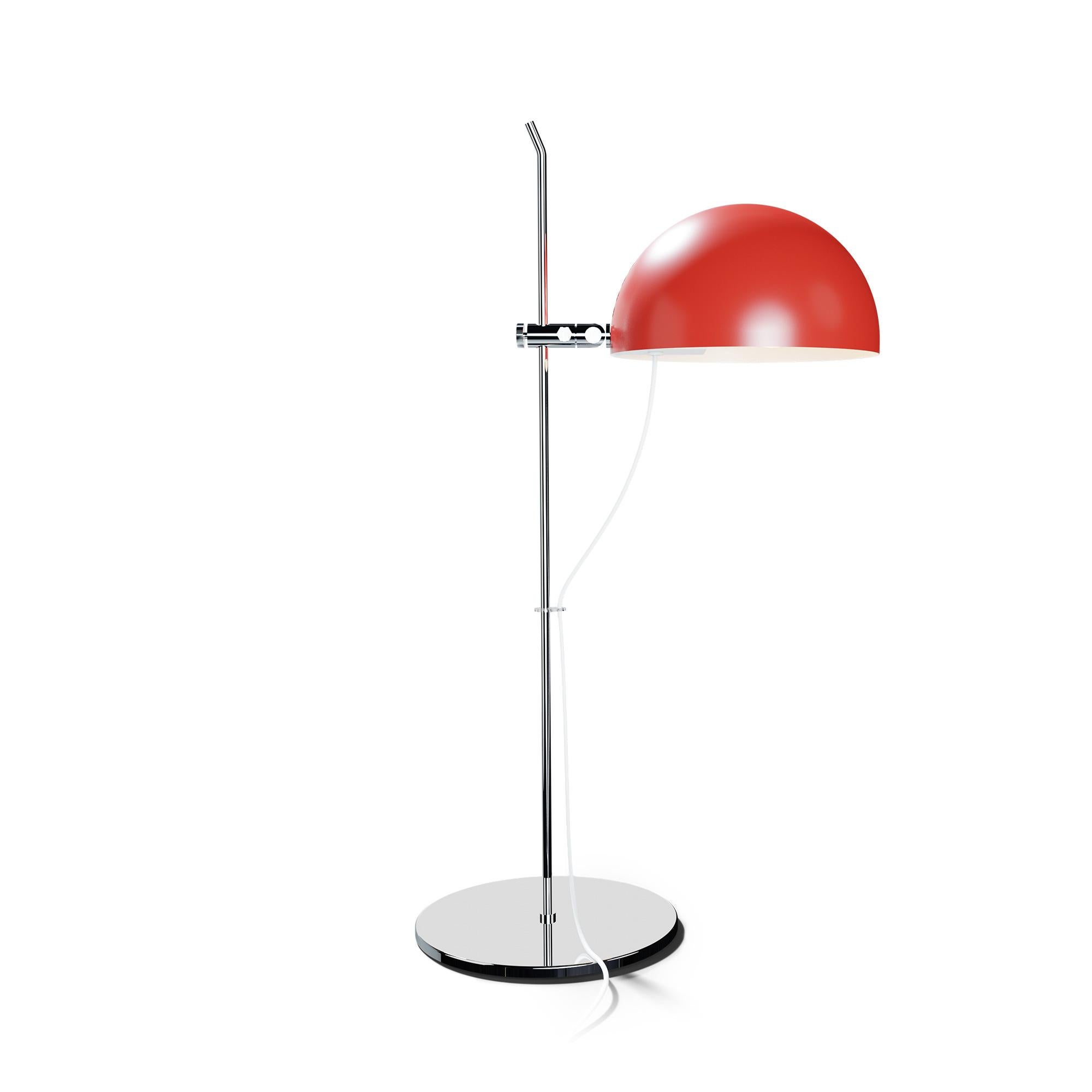 Lacquered Alain Richard 'A21' Desk Lamp in Red for Disderot For Sale