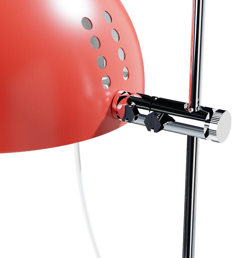 Alain Richard 'A22' desk lamp in red for Disderot.

Executed in red painted metal, this newly produced numbered edition with included certificate of authenticity is made in France by Disderot with many of the same small-scale manufacturing