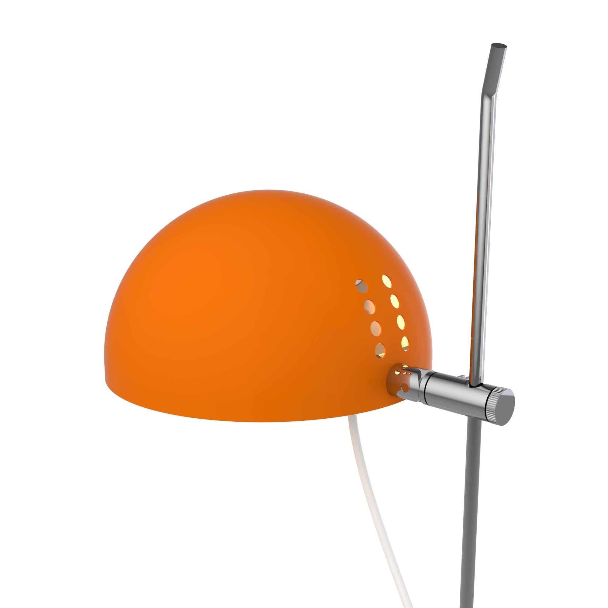 Alain Richard 'A22F' task lamp in orange for Disderot.

Executed in orange painted metal, this newly produced numbered edition with included certificate of authenticity is made in France by Disderot with many of the same small-scale manufacturing