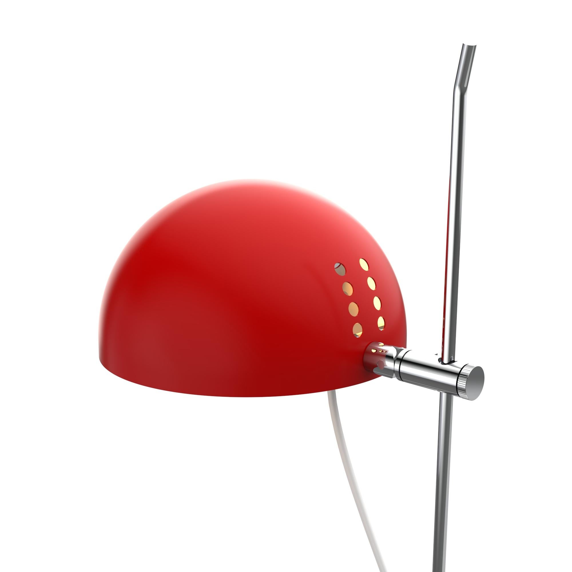 Alain Richard 'A22F' task lamp in red for Disderot.

Executed in red painted metal, this newly produced numbered edition with included certificate of authenticity is made in France by Disderot with many of the same small-scale manufacturing