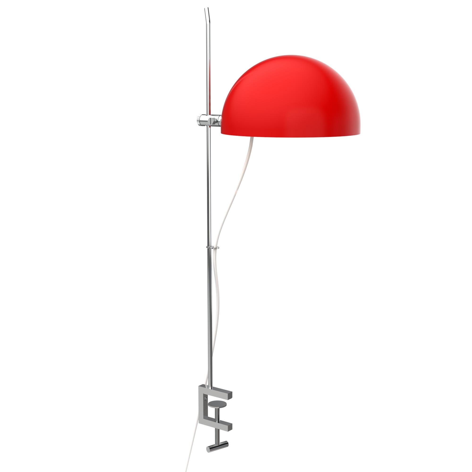 Mid-Century Modern Alain Richard 'A22F' lampe à pampilles en rouge pour Disderot en vente