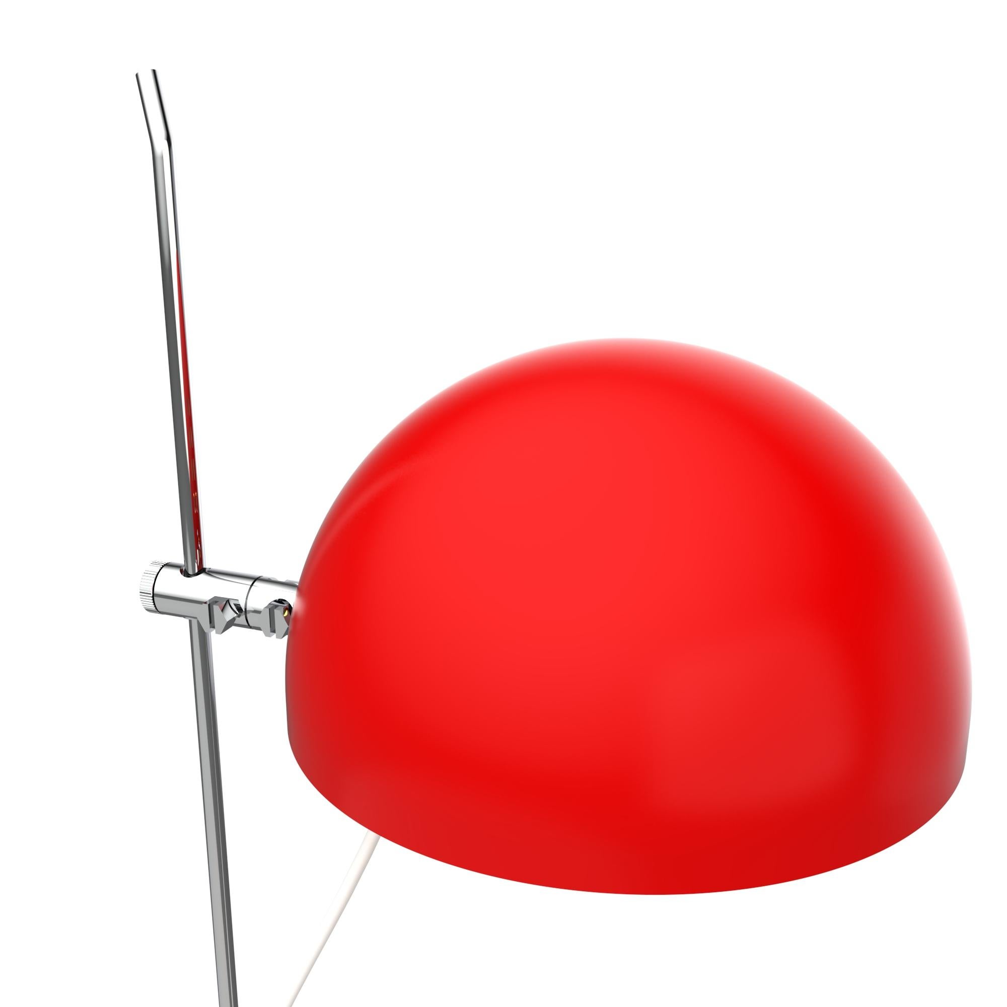 Français Alain Richard 'A22F' lampe à pampilles en rouge pour Disderot en vente