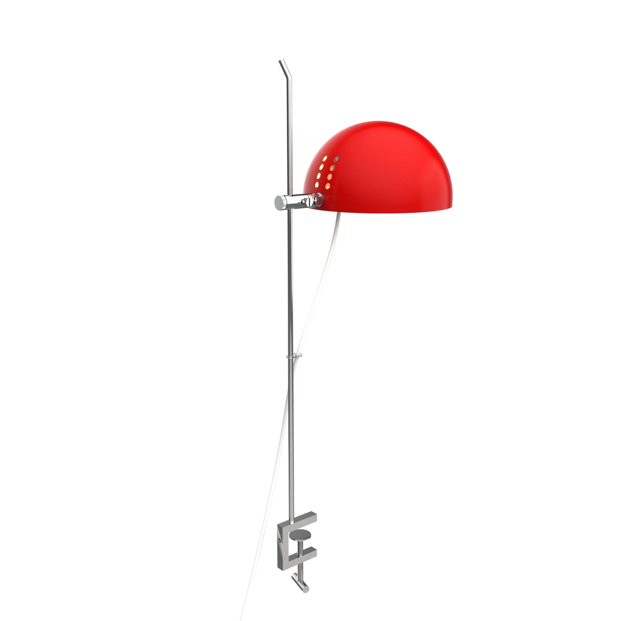 Lacquered Alain Richard 'A22F' Task Lamp in Red for Disderot For Sale