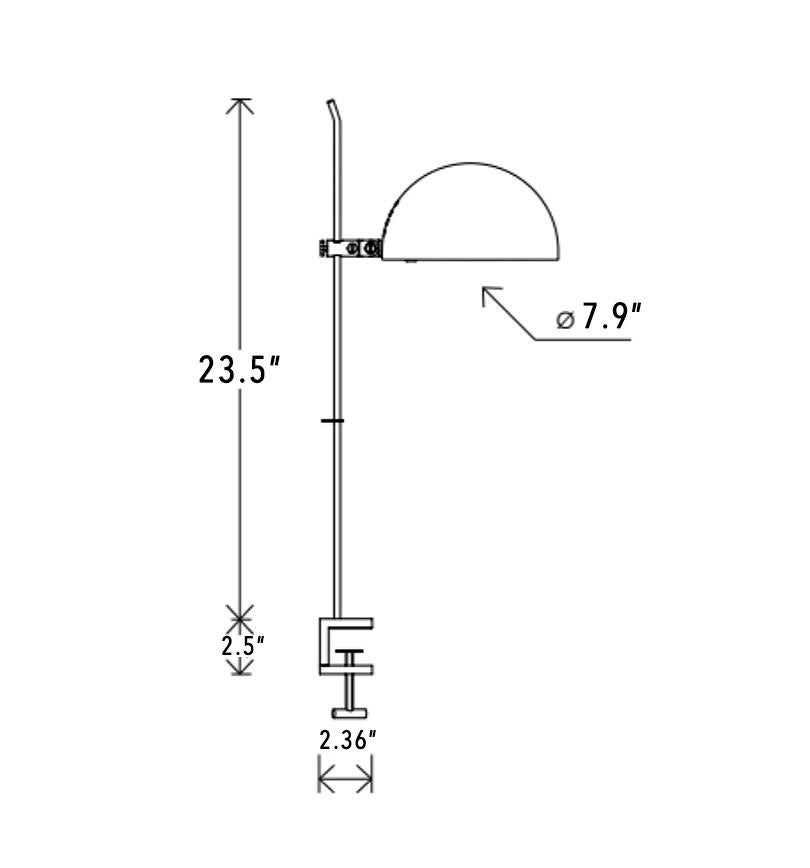 Alain Richard 'A22F' Task Lamp in Red for Disderot For Sale 1