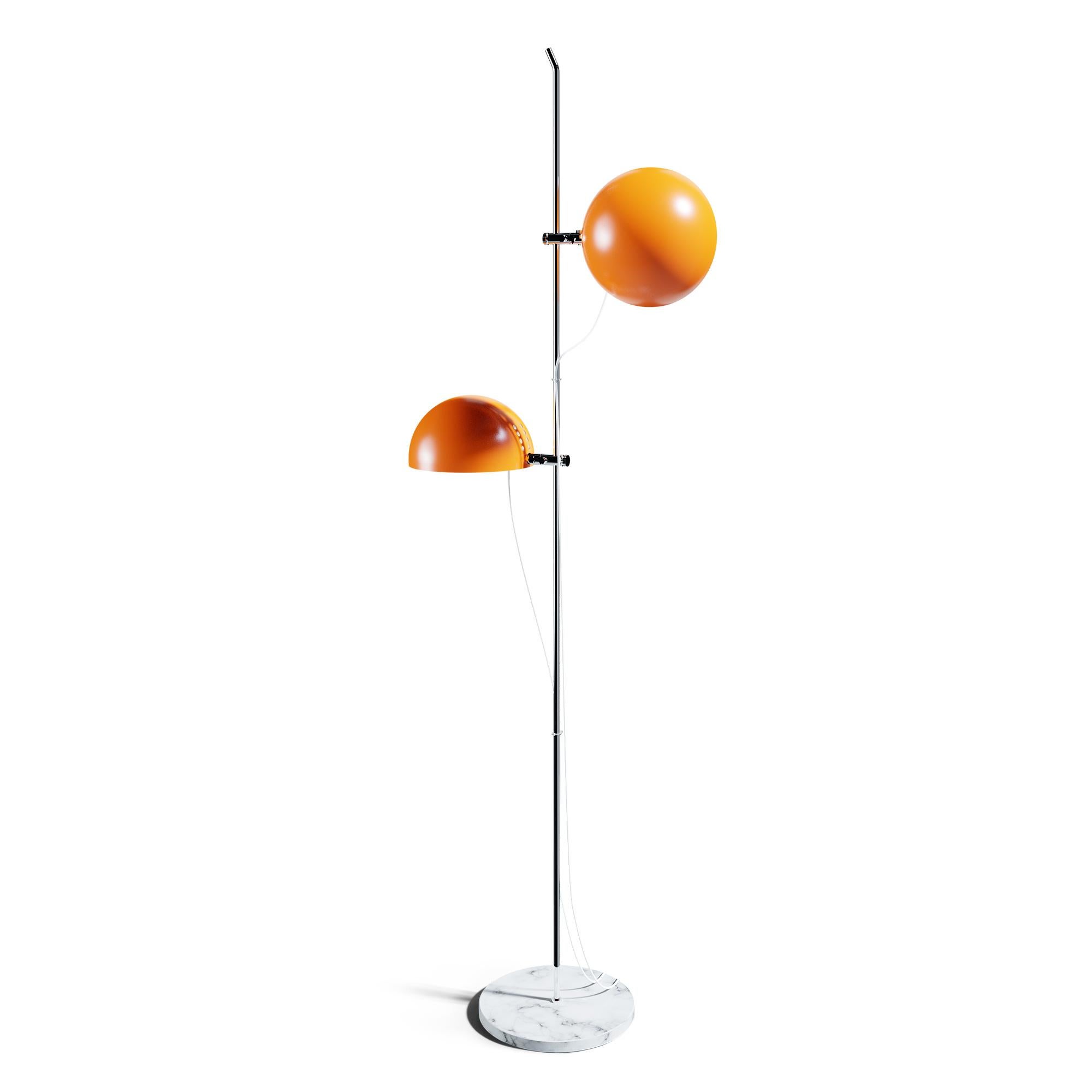 Alain Richard 'A23' Metal and Marble Floor Lamp for Disderot in Black For Sale 2