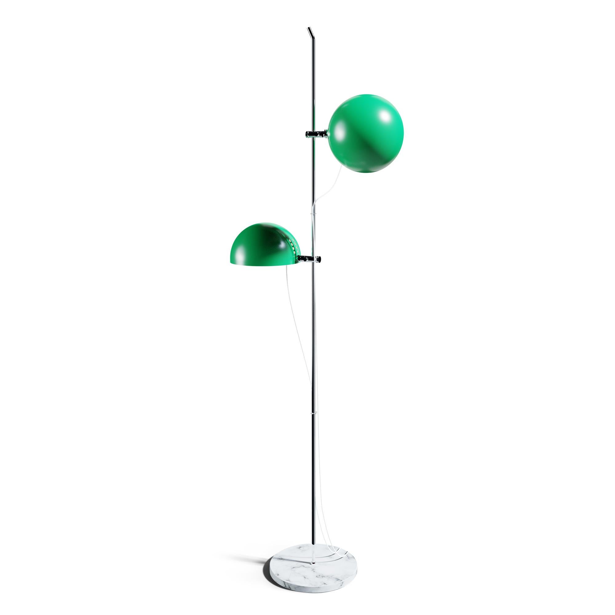 Alain Richard 'A23' Metal and Marble Floor Lamp for Disderot in White For Sale 3